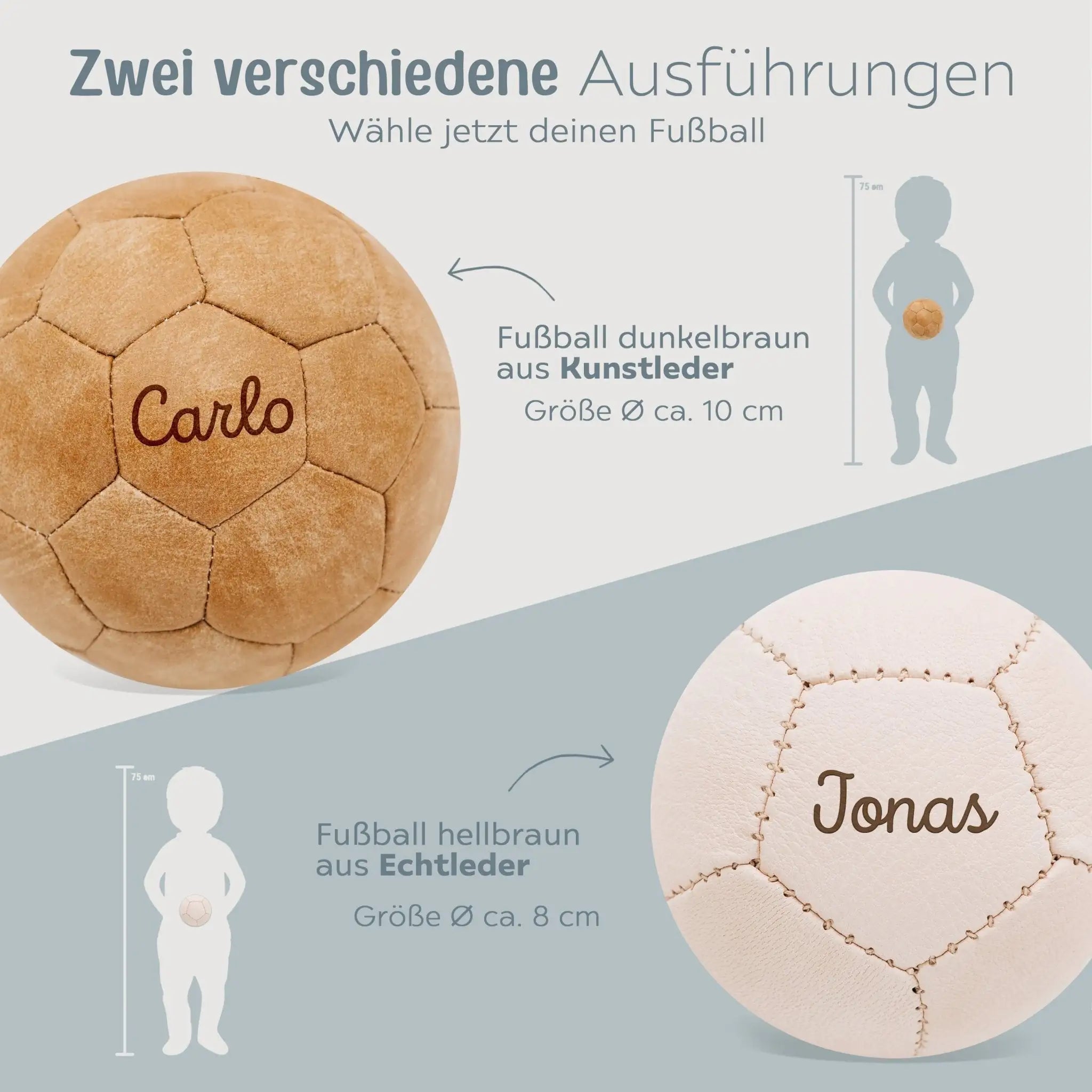 Kleiner Fußball Leder personalisierbar - wunderwunsch