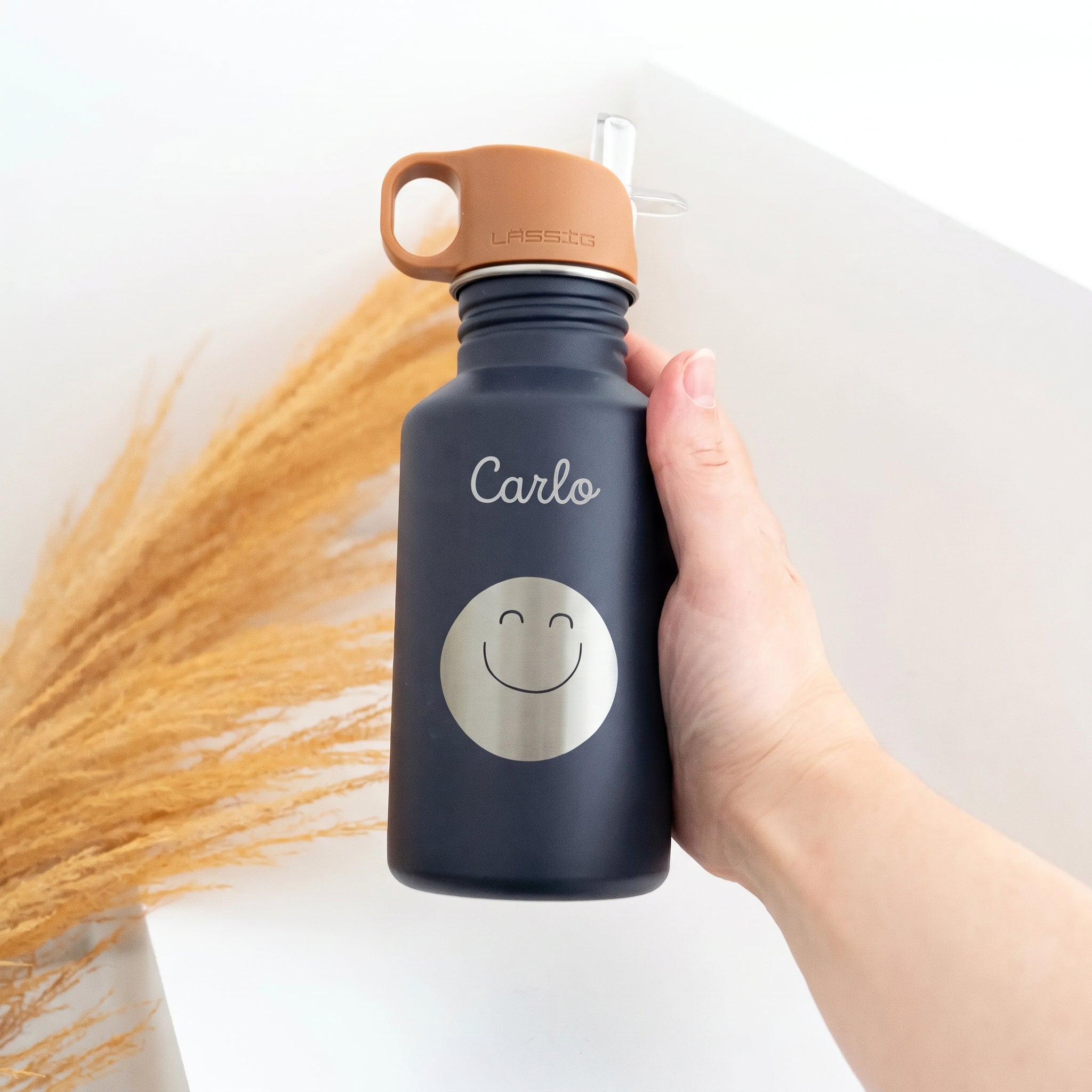 LÄSSIG Edelstahl Kinder Trinkflasche personalisiert - Little Gang - wunderwunsch