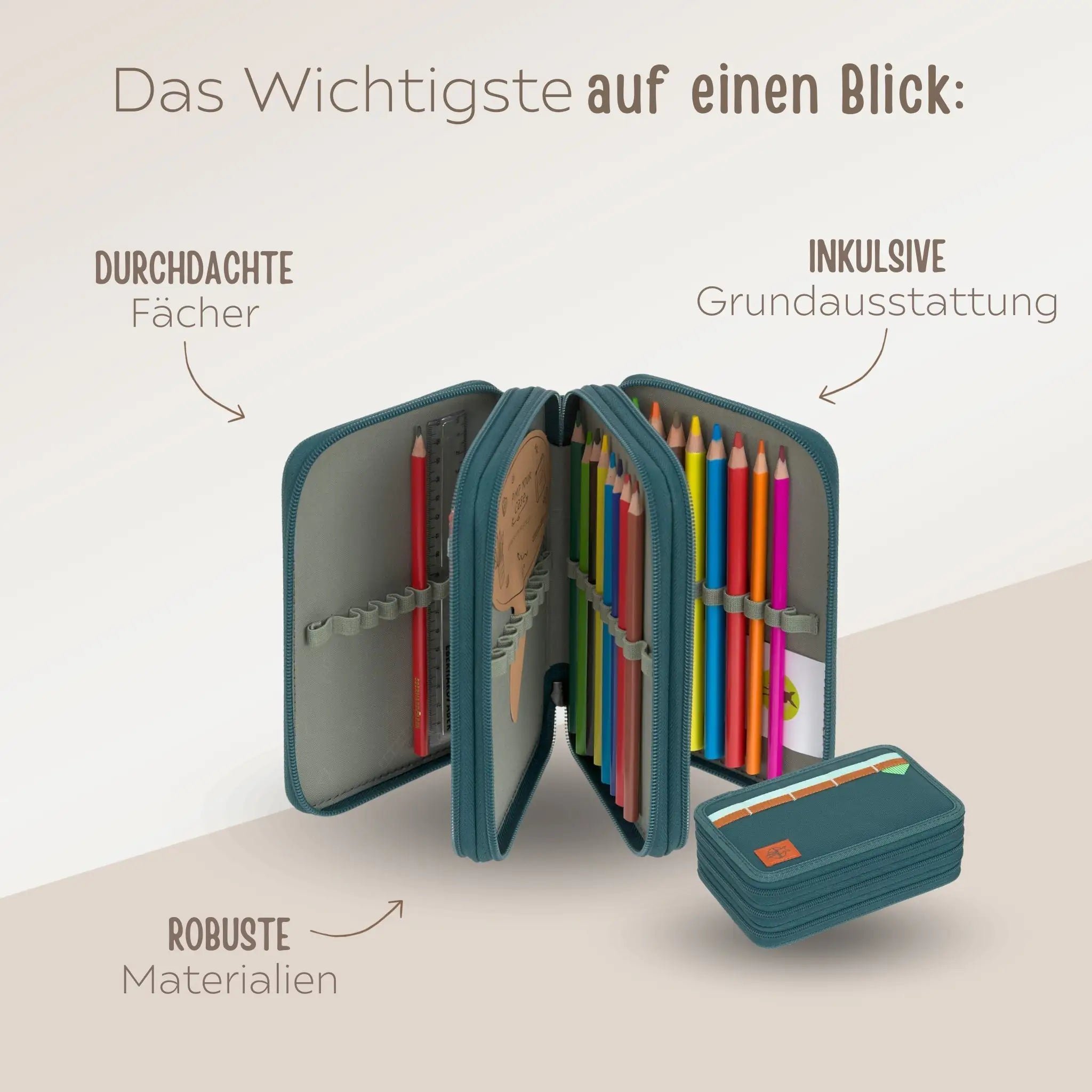 LÄSSIG Federmappe personalisiert - wunderwunsch