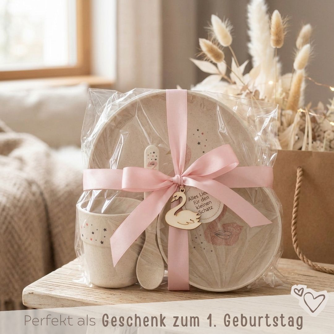 LÄSSIG Geschirr - Set "Schwan" - wunderwunsch