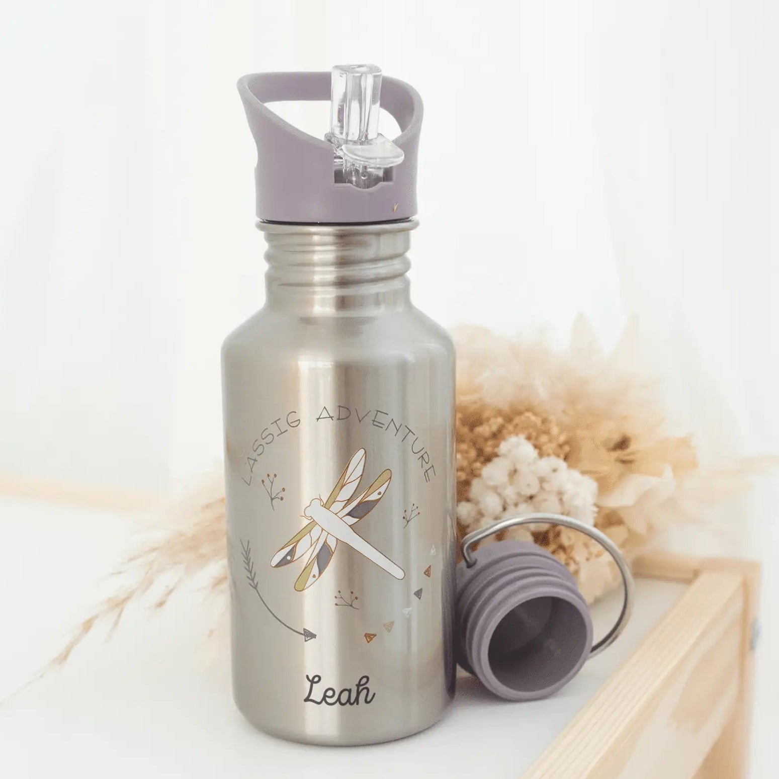 LÄSSIG Kinder Trinkflasche Edelstahl "Adventure" personalisierbar - wunderwunsch