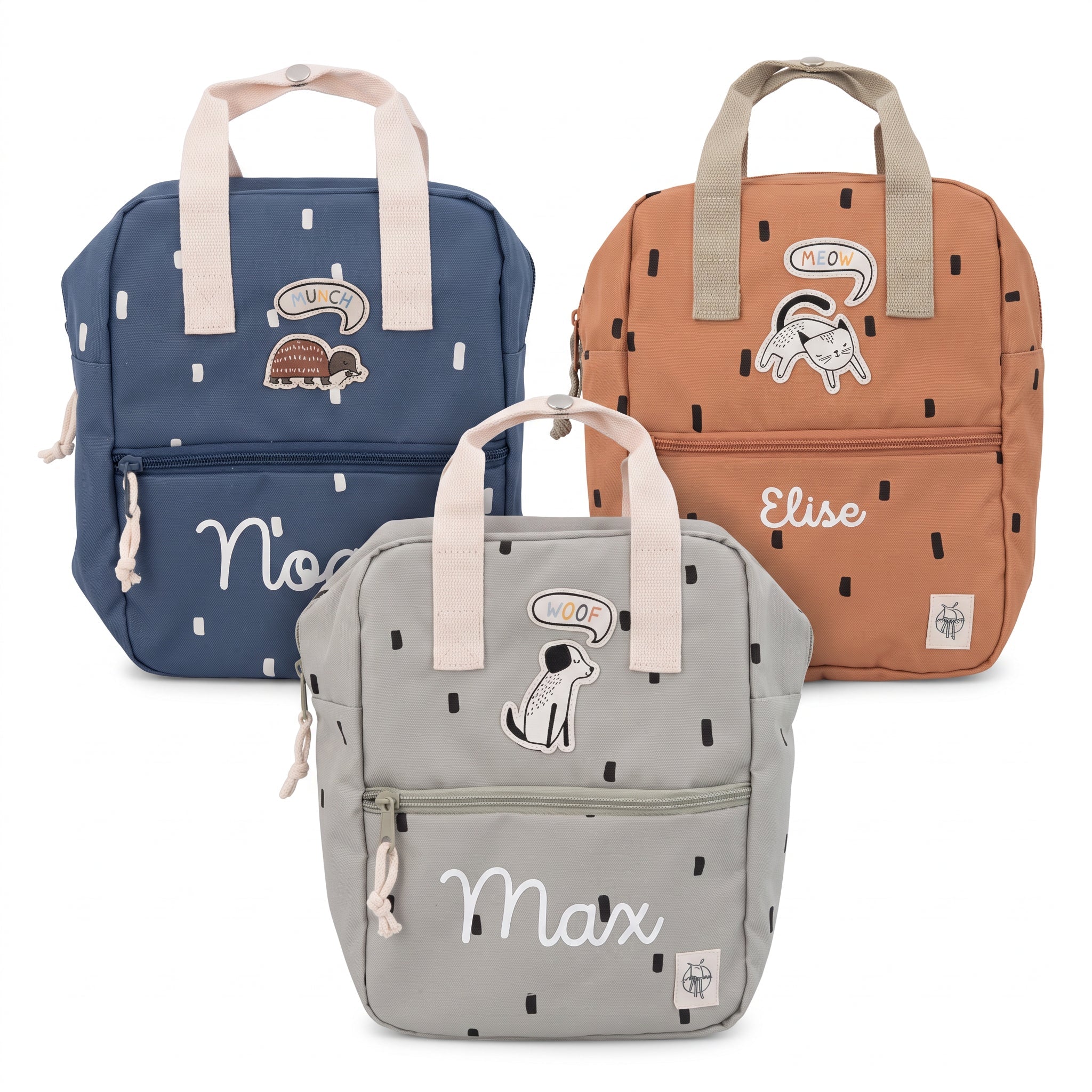 LÄSSIG Rucksack "Punkte eckig" personalisiert - wunderwunsch