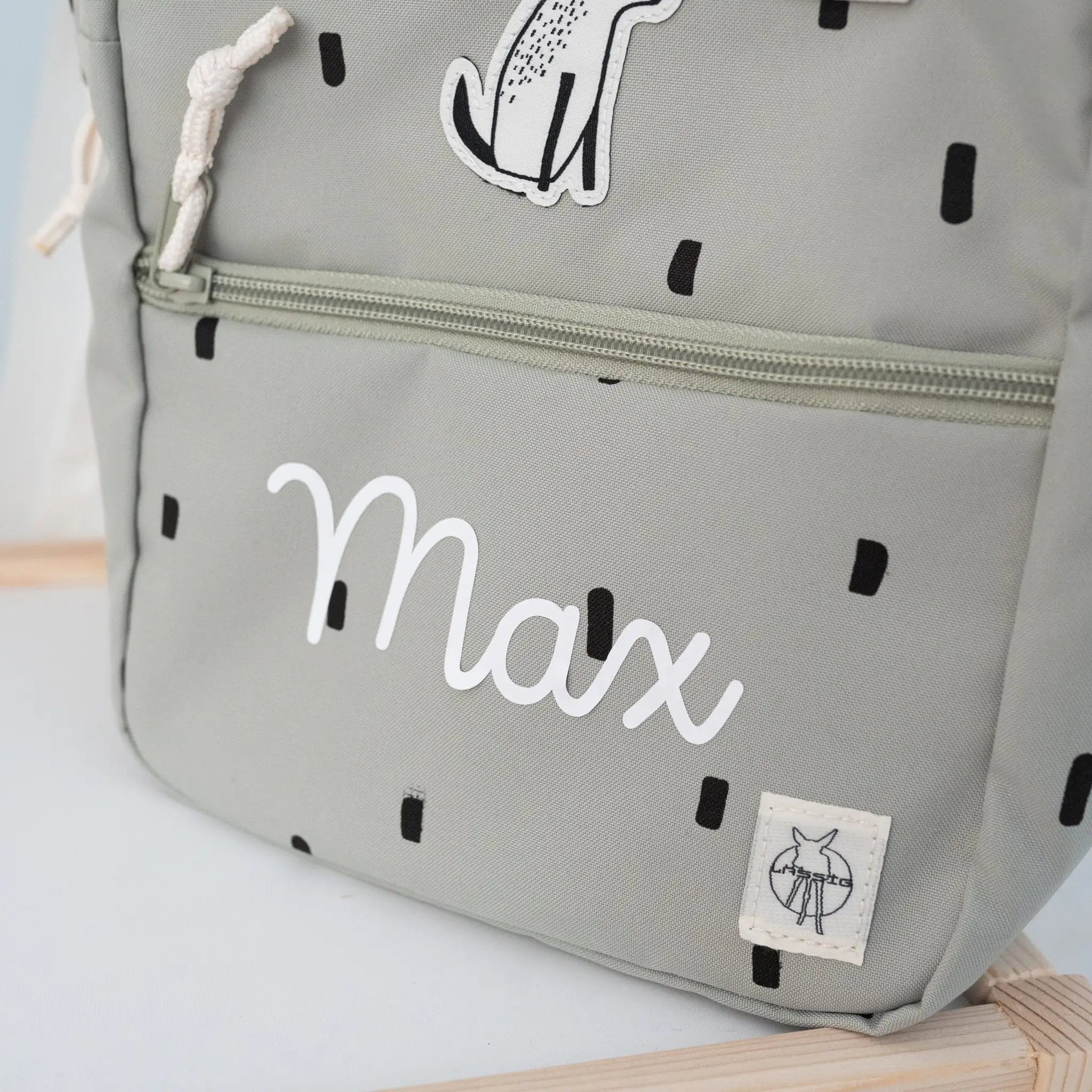 LÄSSIG Rucksack "Punkte eckig" personalisiert - wunderwunsch