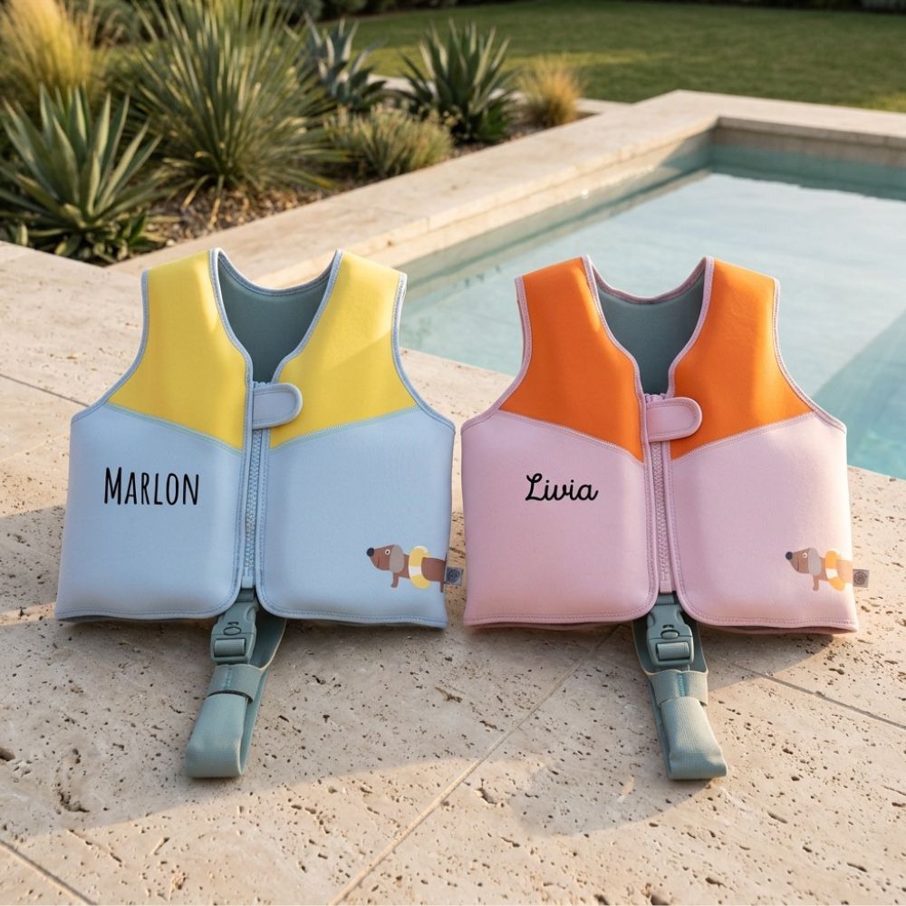 LÄSSIG Schwimmweste Dackel Kinder personalisiert - wunderwunsch