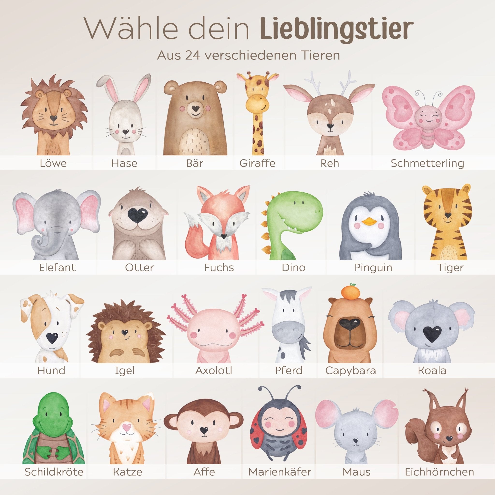 Lätzchen aus Baumwolle "Tier" personalisiert - wunderwunsch