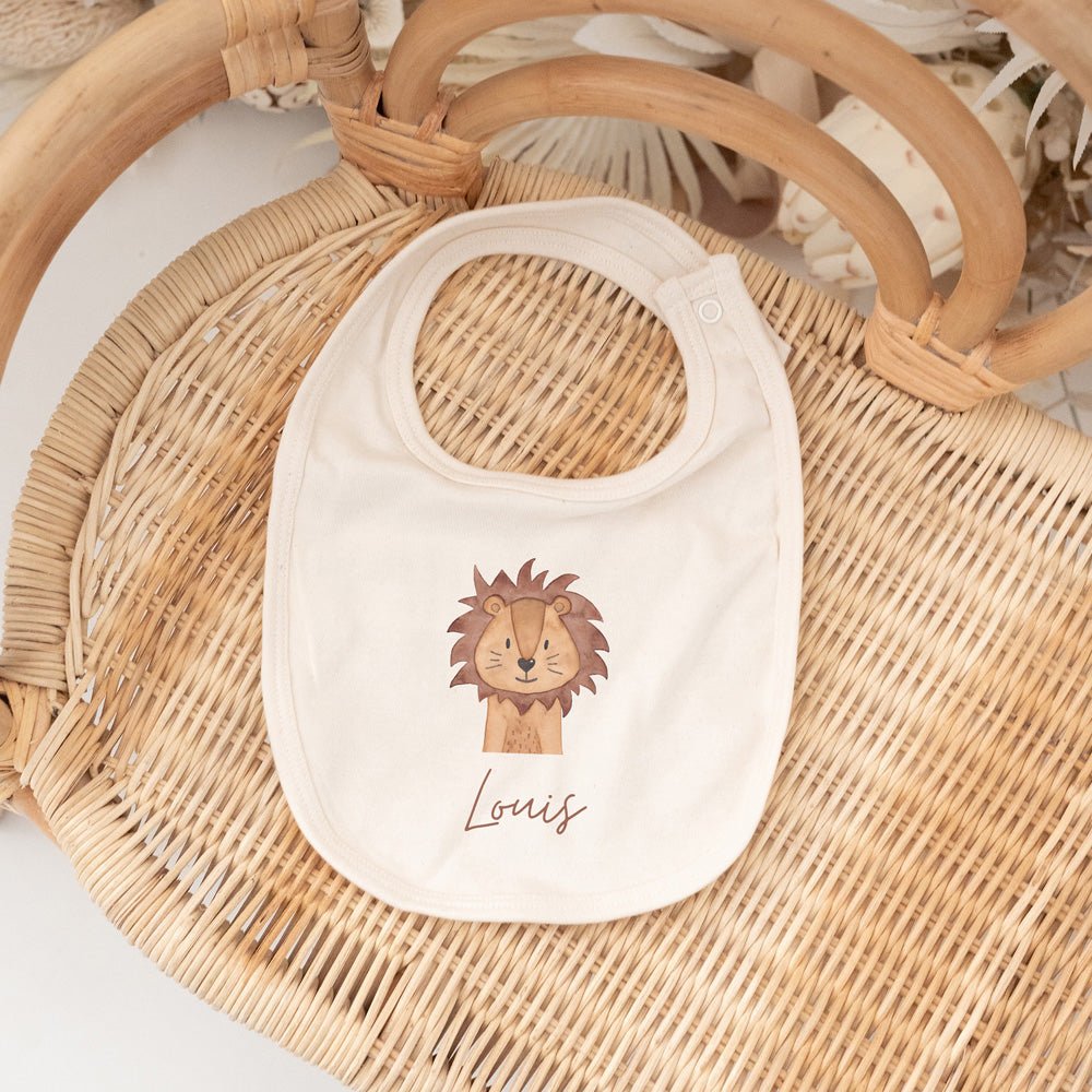 Lätzchen aus Baumwolle "Tier" personalisiert - wunderwunsch
