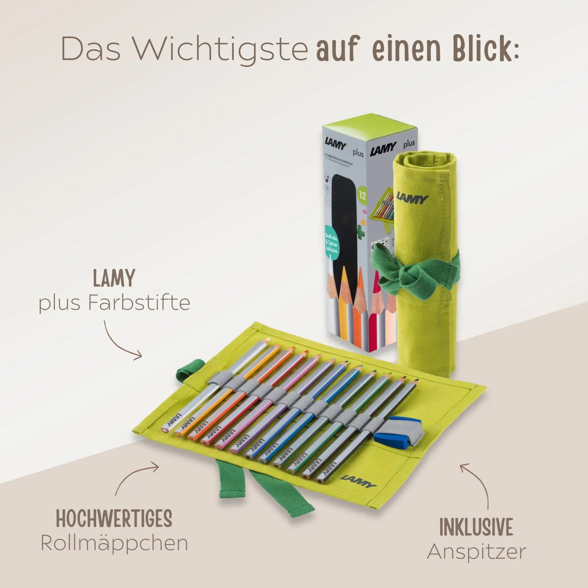 LAMY plus Farbstifte mit Rollmäppchen - wunderwunsch