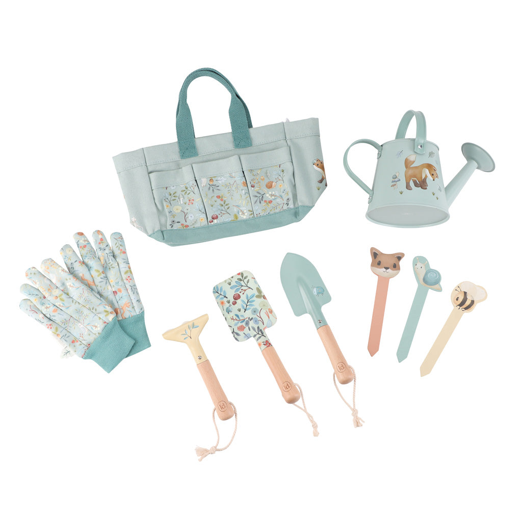 LITTLE DUTCH Garten Geschenkset 10-teilig - Forest Friends blau