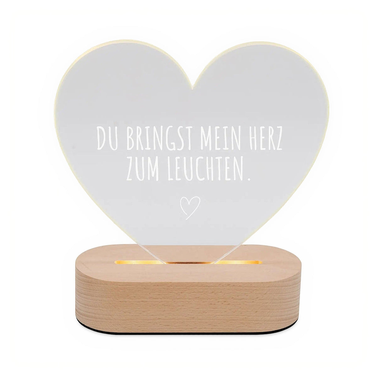 LED Nachtlicht Herz - Du bringst mein Herz zum Leuchten - wunderwunsch