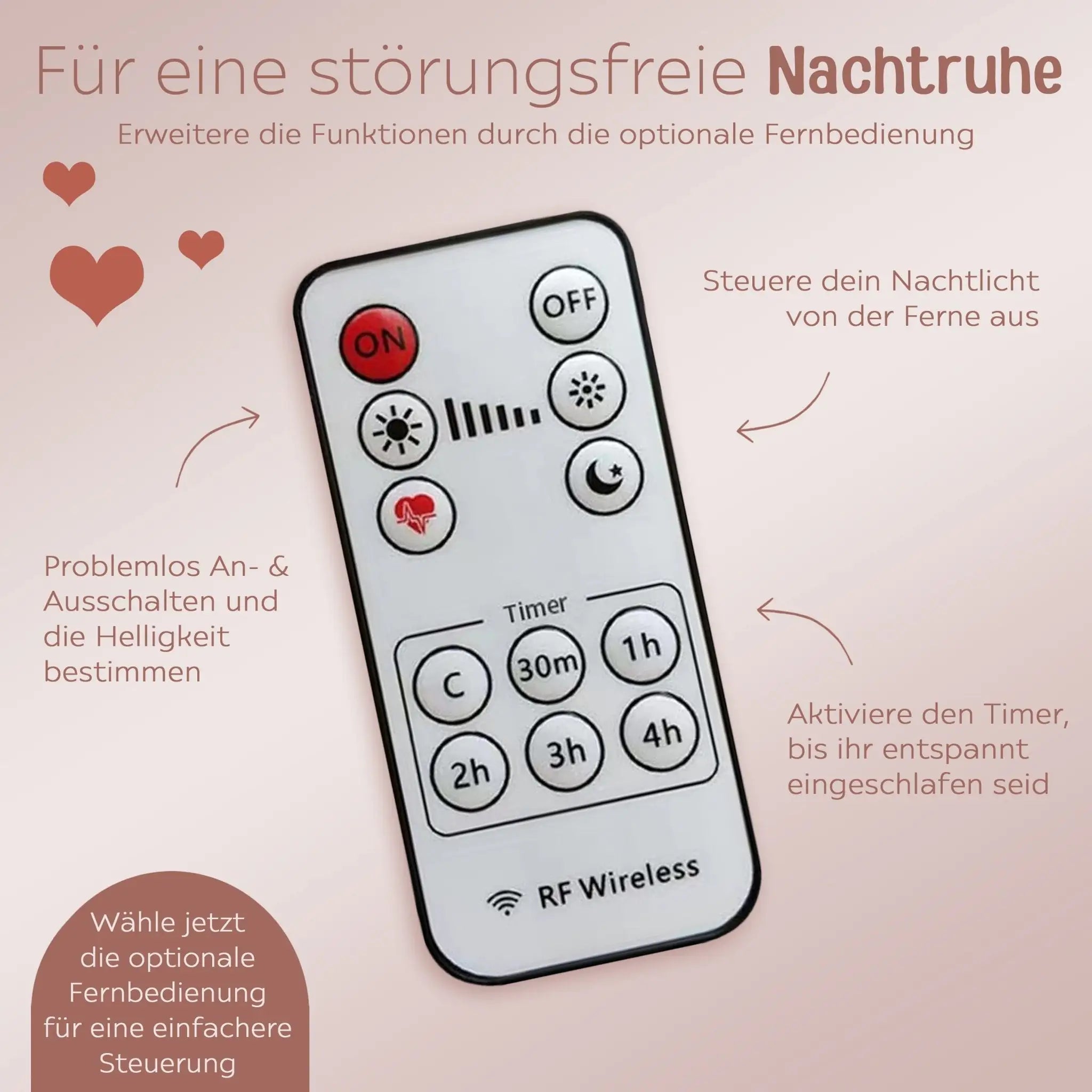 LED Nachtlicht Herz - Pinguine für Immer - wunderwunsch