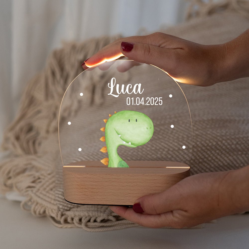 LED Nachtlicht Kinder personalisiert - Tier Aquarell - wunderwunsch