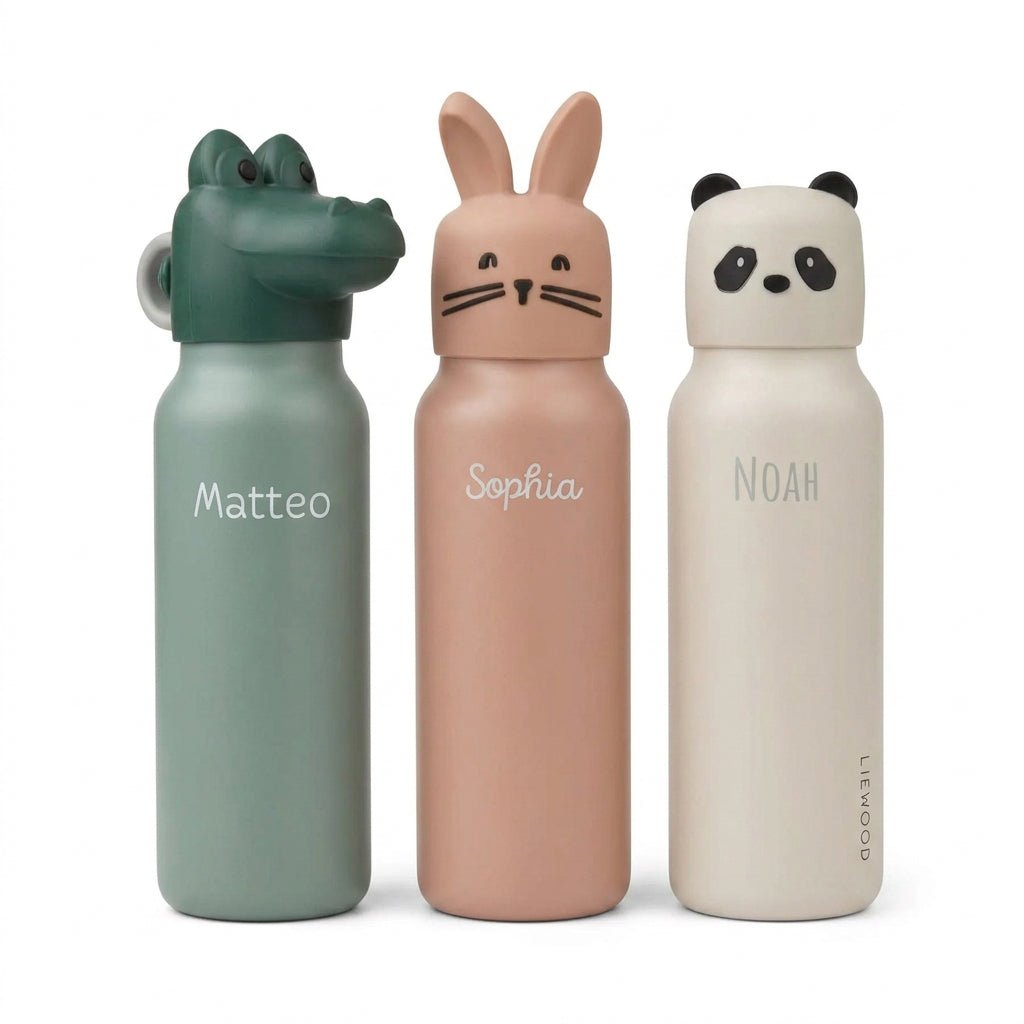 LIEWOOD Edelstahl Trinkflasche 350ml personalisiert - Tier - wunderwunsch