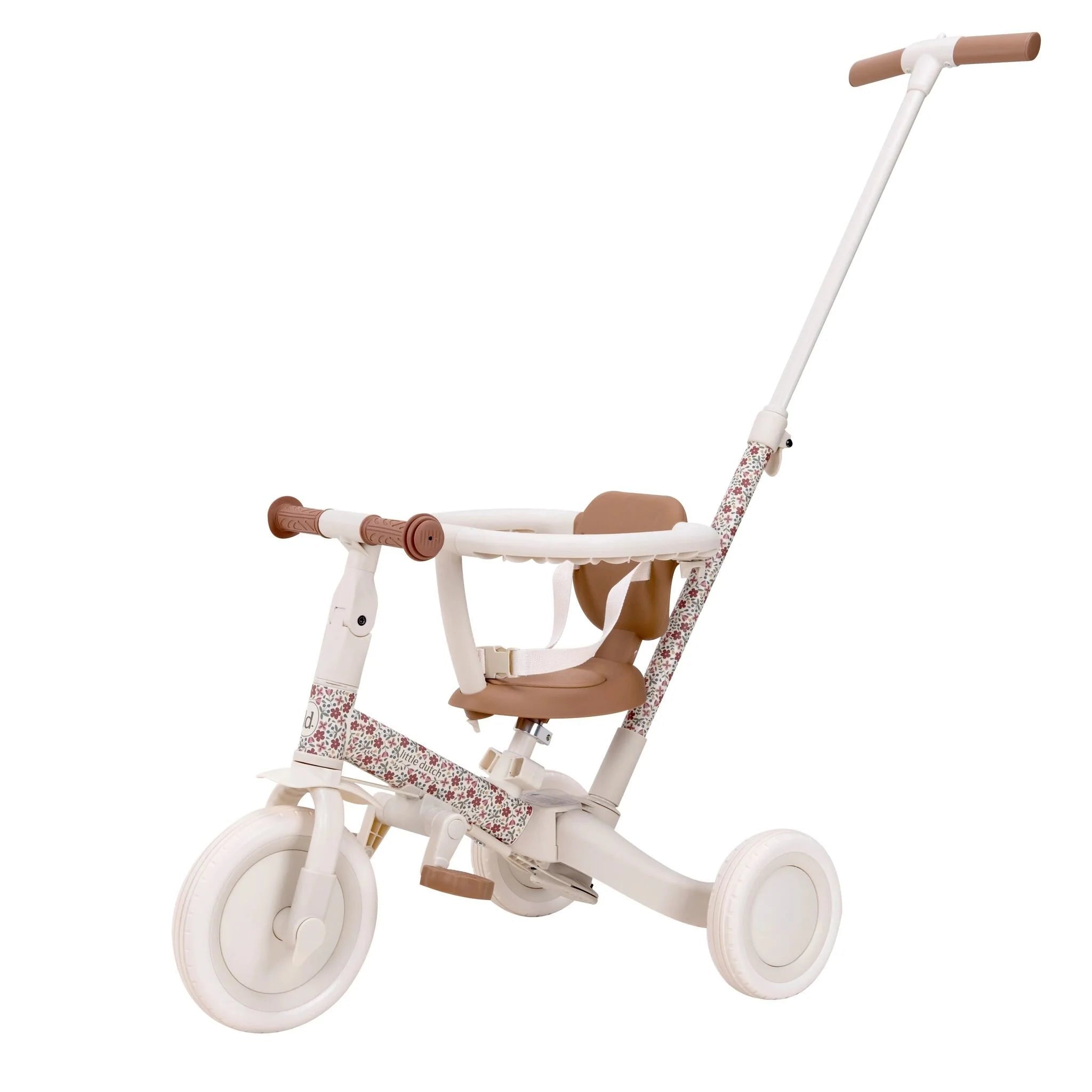 LITTLE DUTCH 4-in-1 Laufrad Dreirad - Off White Blumen - wunderwunsch