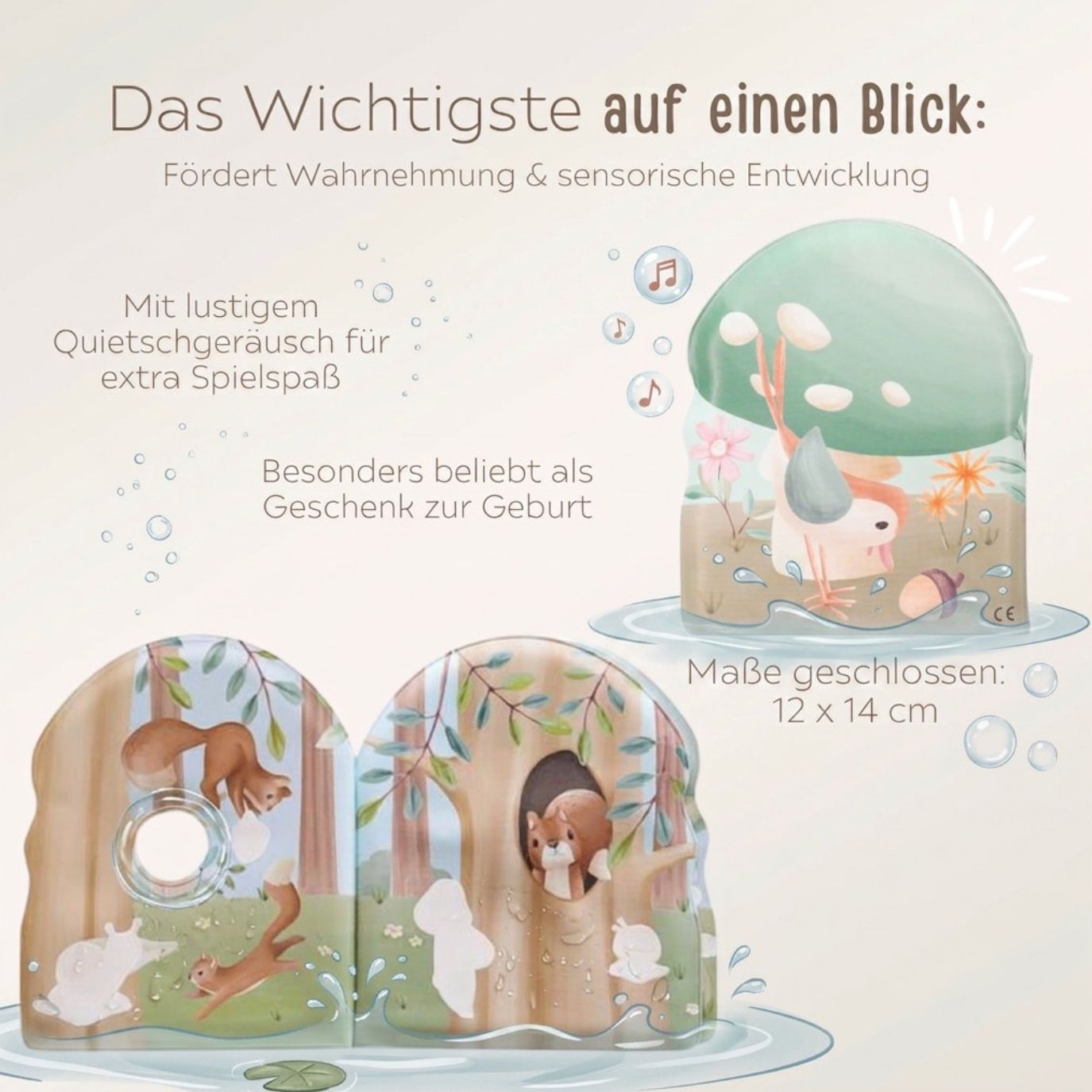 LITTLE DUTCH Badebuch - Forest Friends - wunderwunsch