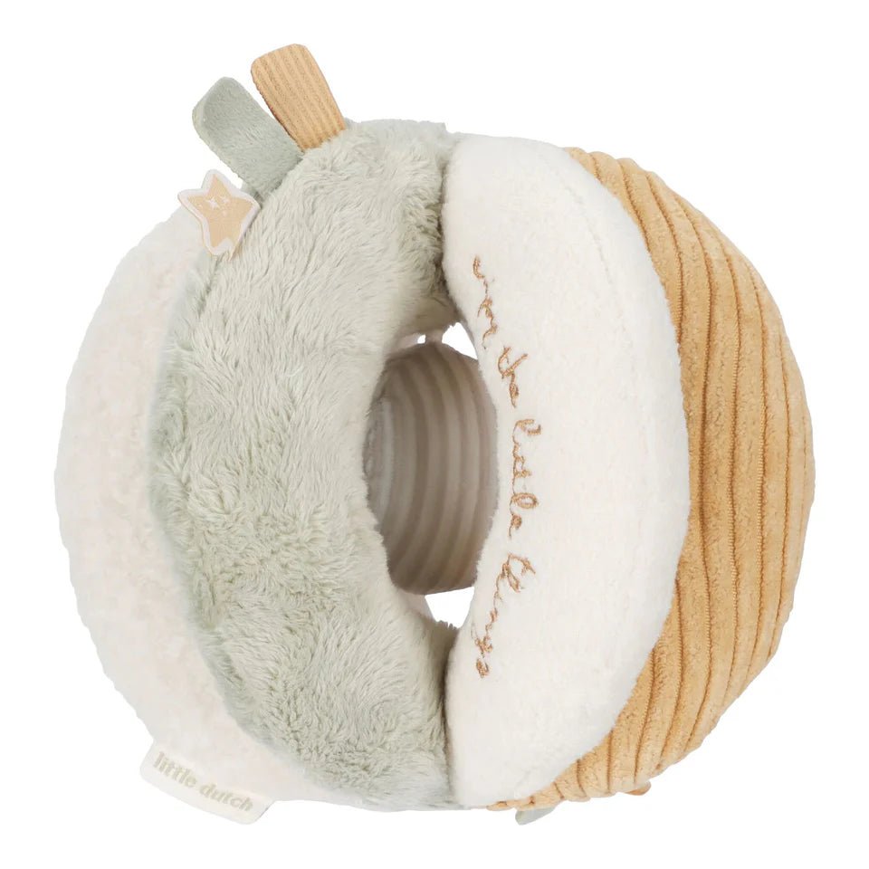 LITTLE DUTCH Greifball - Weiß - Newborn Naturals - wunderwunsch