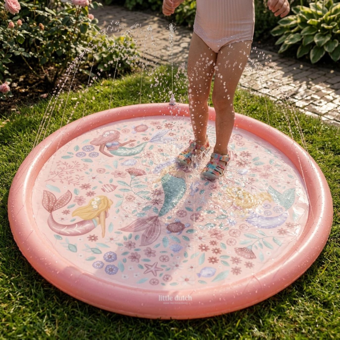 LITTLE DUTCH Wasserspielmatte - Meerjungfrau rosa - wunderwunsch