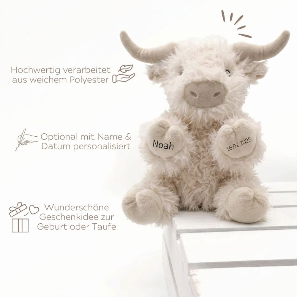 MEALIVING Kuscheltier Büffel personalisiert - wunderwunsch