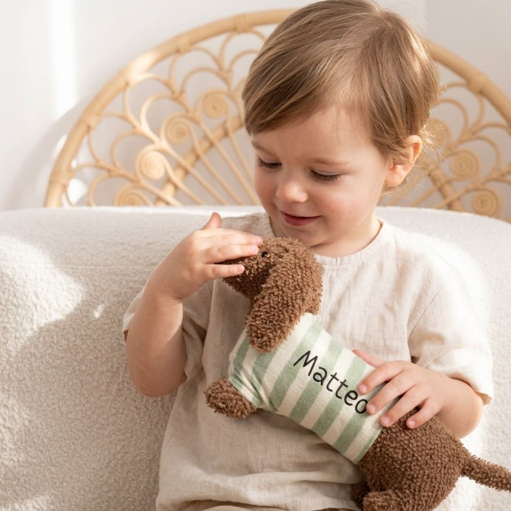 MEALIVING Kuscheltier Dackel personalisierbar - wunderwunsch
