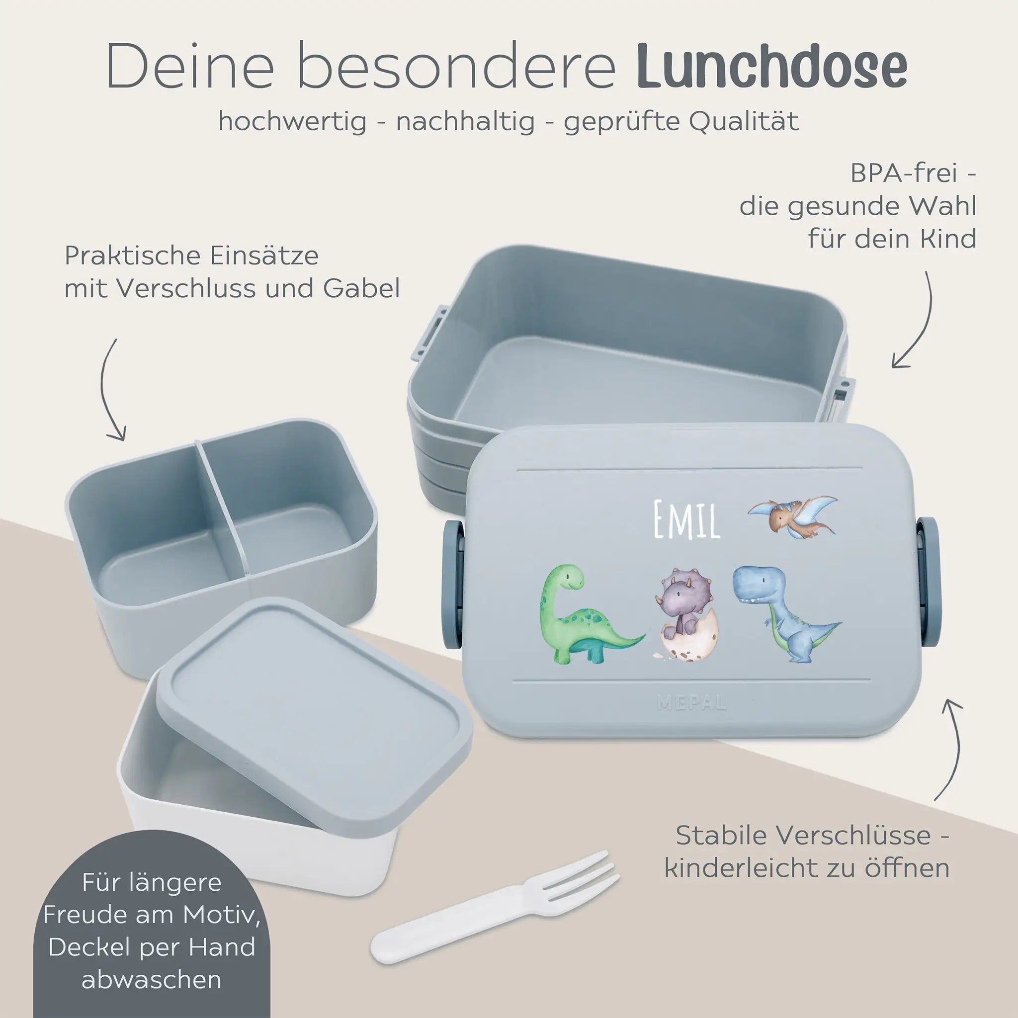 MEPAL Brotdose mit Einsatz - Tiere - wunderwunsch