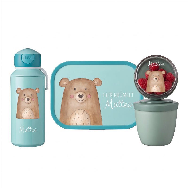 MEPAL Campus Lunchset - Tiere unten Aquarell - wunderwunsch