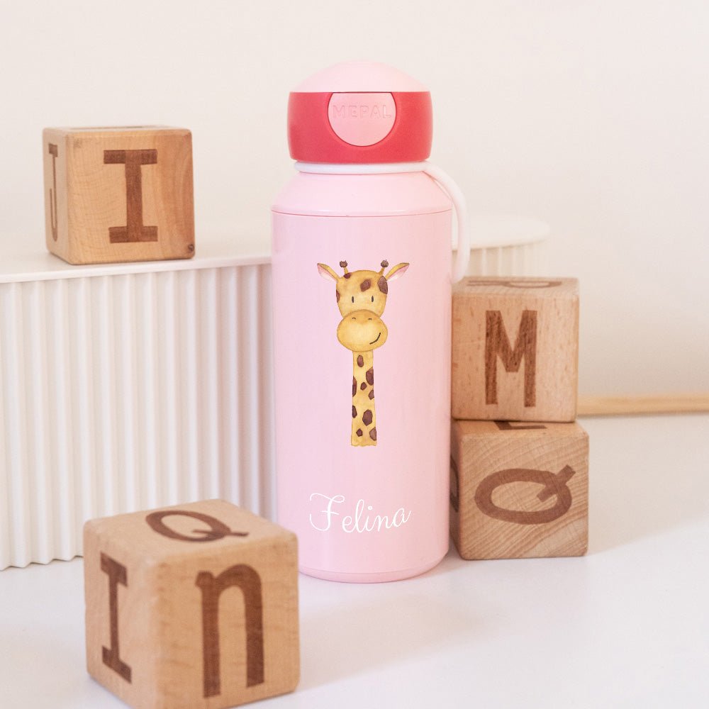 MEPAL Kinder Trinkflasche Campus personalisiert - Tier Aquarell - wunderwunsch