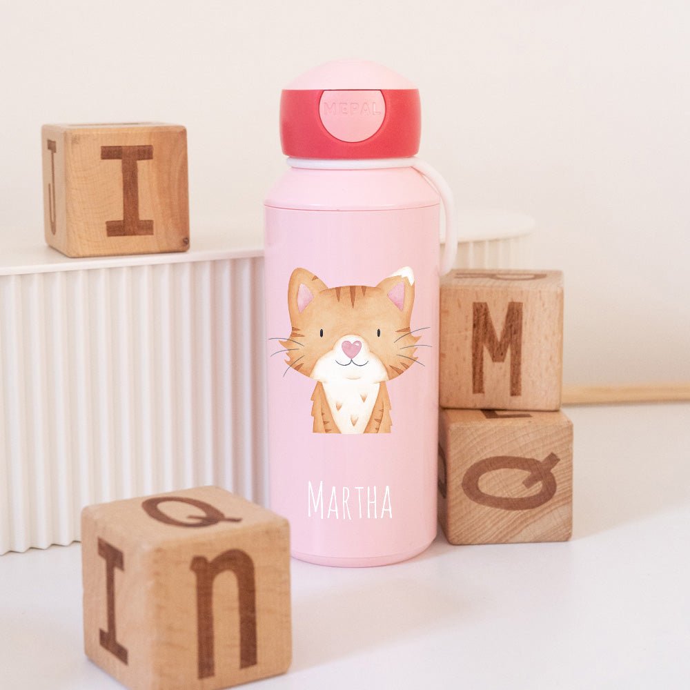 MEPAL Kinder Trinkflasche Campus personalisiert - Tier Aquarell - wunderwunsch