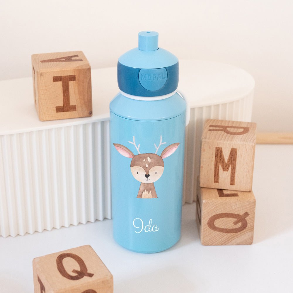 MEPAL Kinder Trinkflasche Campus personalisiert - Tier Aquarell - wunderwunsch