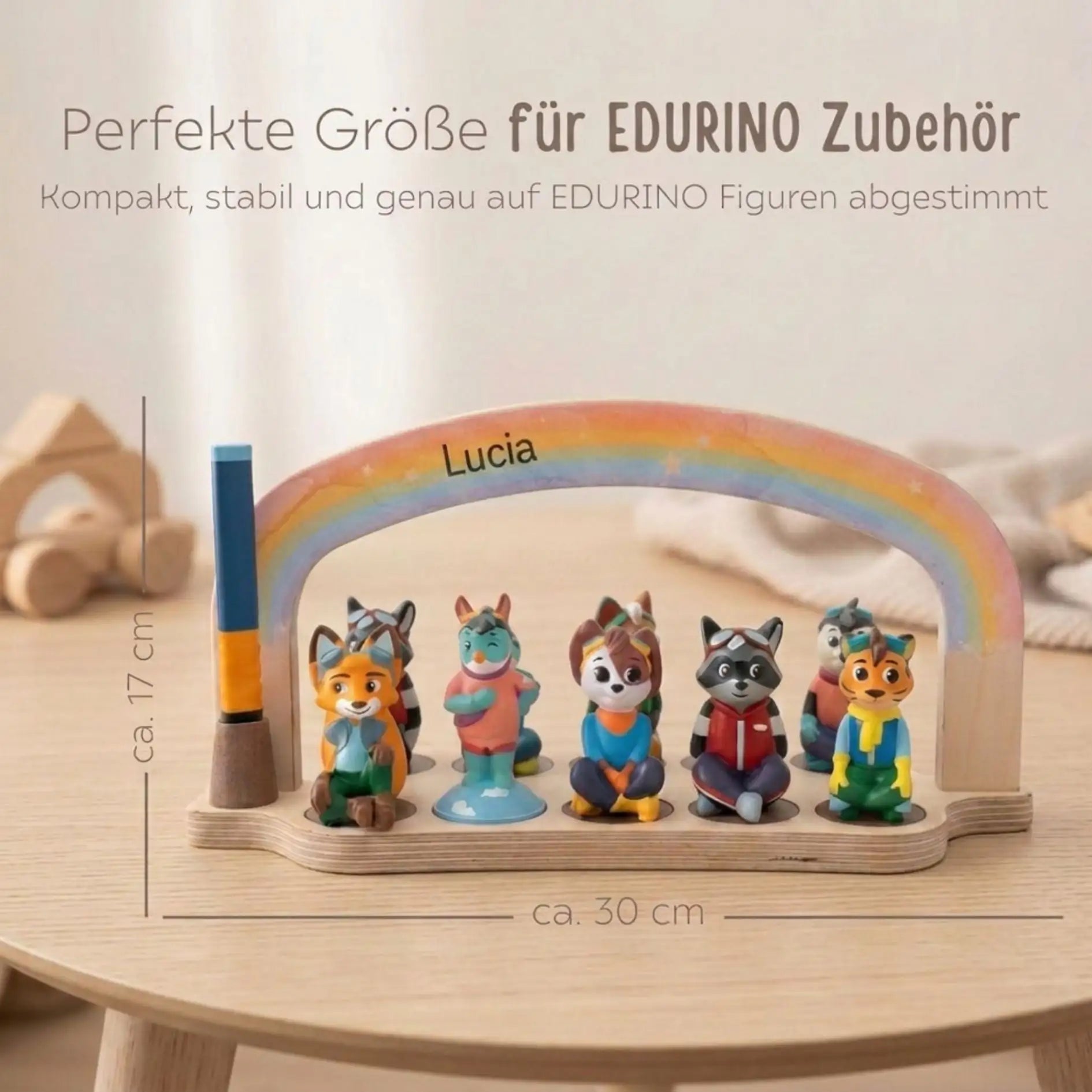 Modulares Regal für Edurino Figuren und Eingabestift - Regenbogen - wunderwunsch