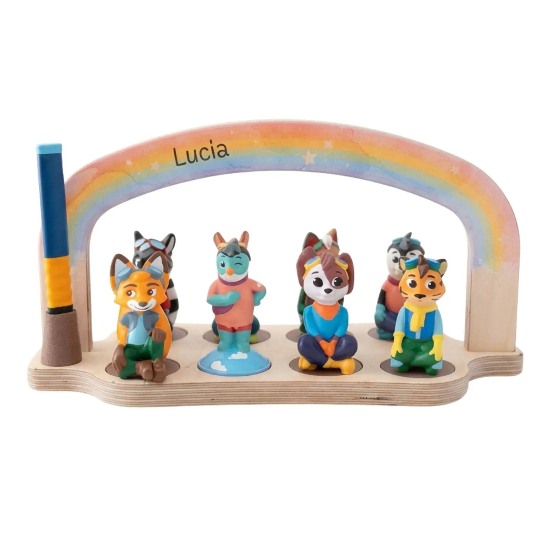 Modulares Regal für Edurino Figuren und Eingabestift - Regenbogen - wunderwunsch