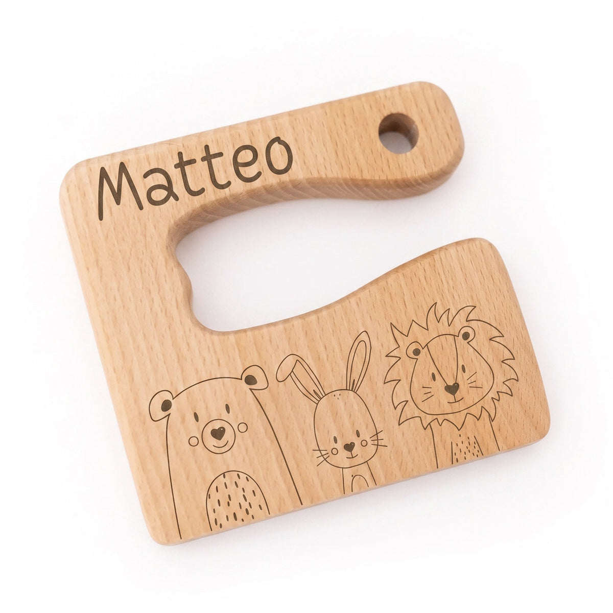 Montessori sicheres Kindermesser "Tiere unten" - wunderwunsch
