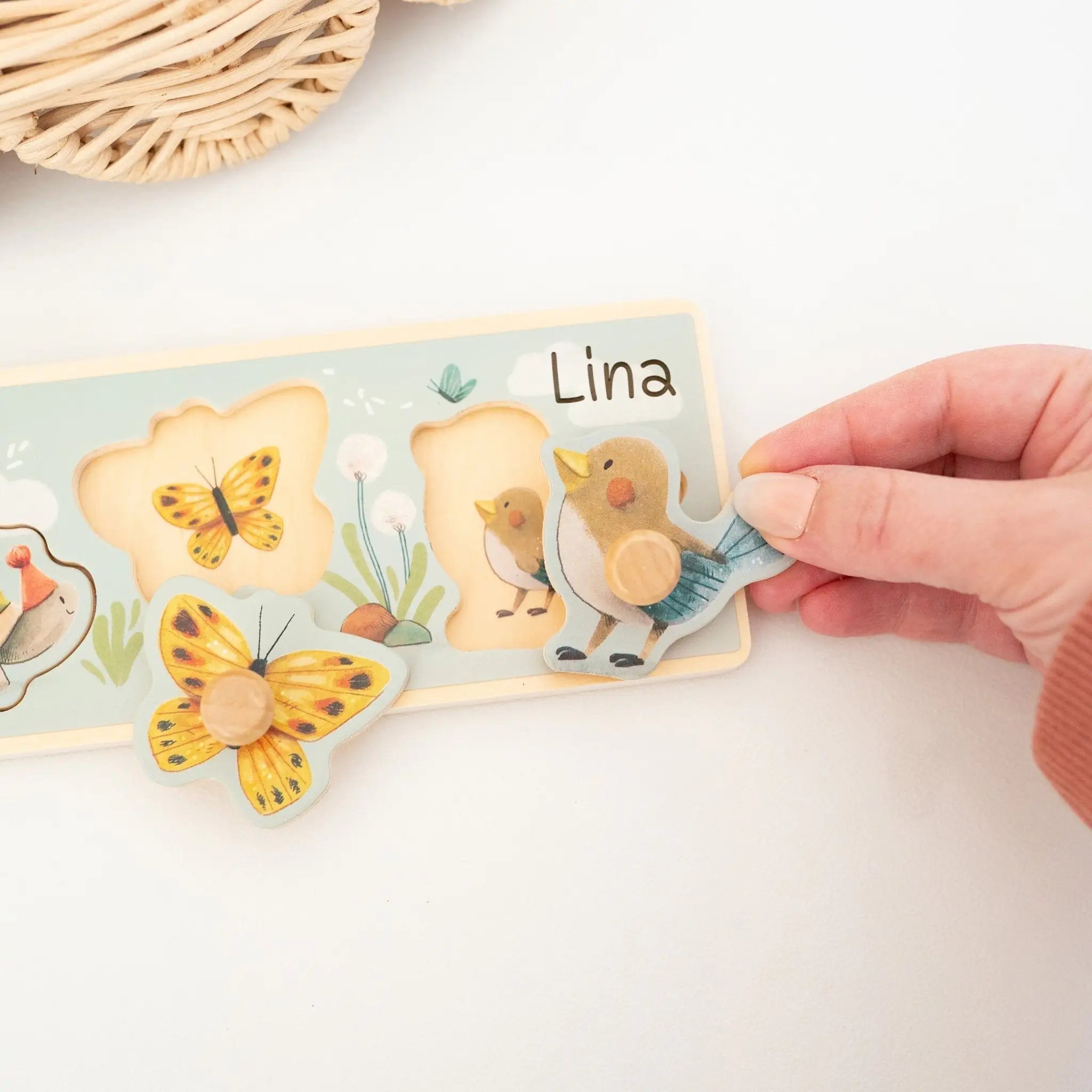MOULIN ROTY Steckpuzzle Waldtiere personalisierbar - wunderwunsch