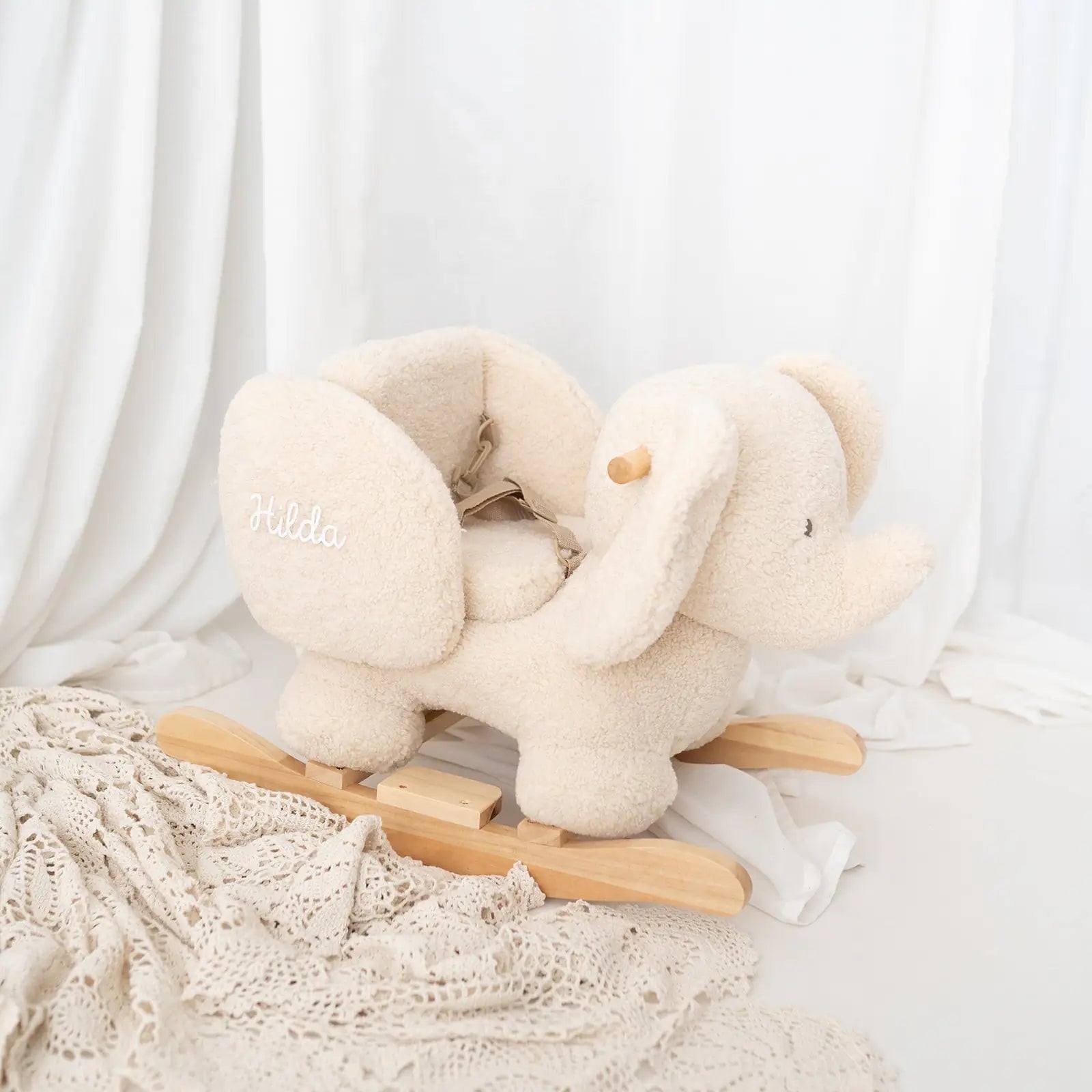 NATTOU Schaukeltier Elefant personalisierbar - wunderwunsch