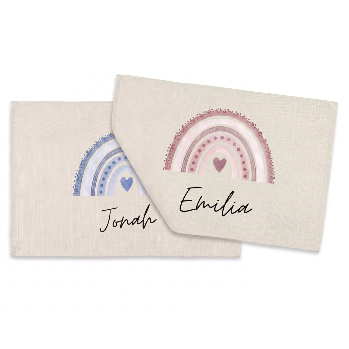 Platzdeckchen personalisiert - Regenbogen Aquarell - wunderwunsch
