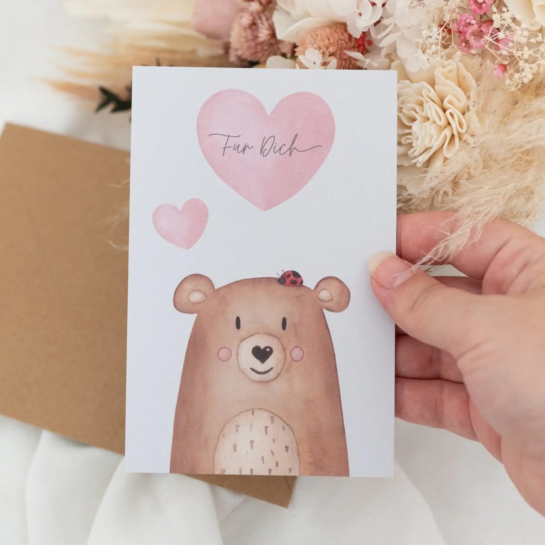 Postkarte "Bär" Für Dich - wunderwunsch