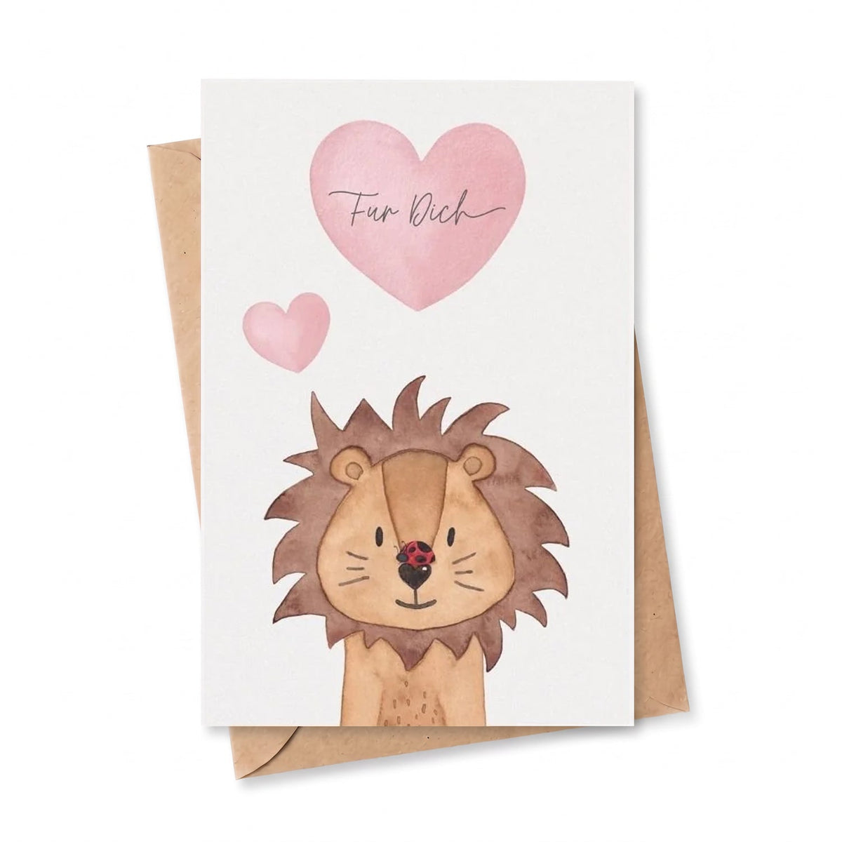 Postkarte "Löwe" Für Dich - wunderwunsch