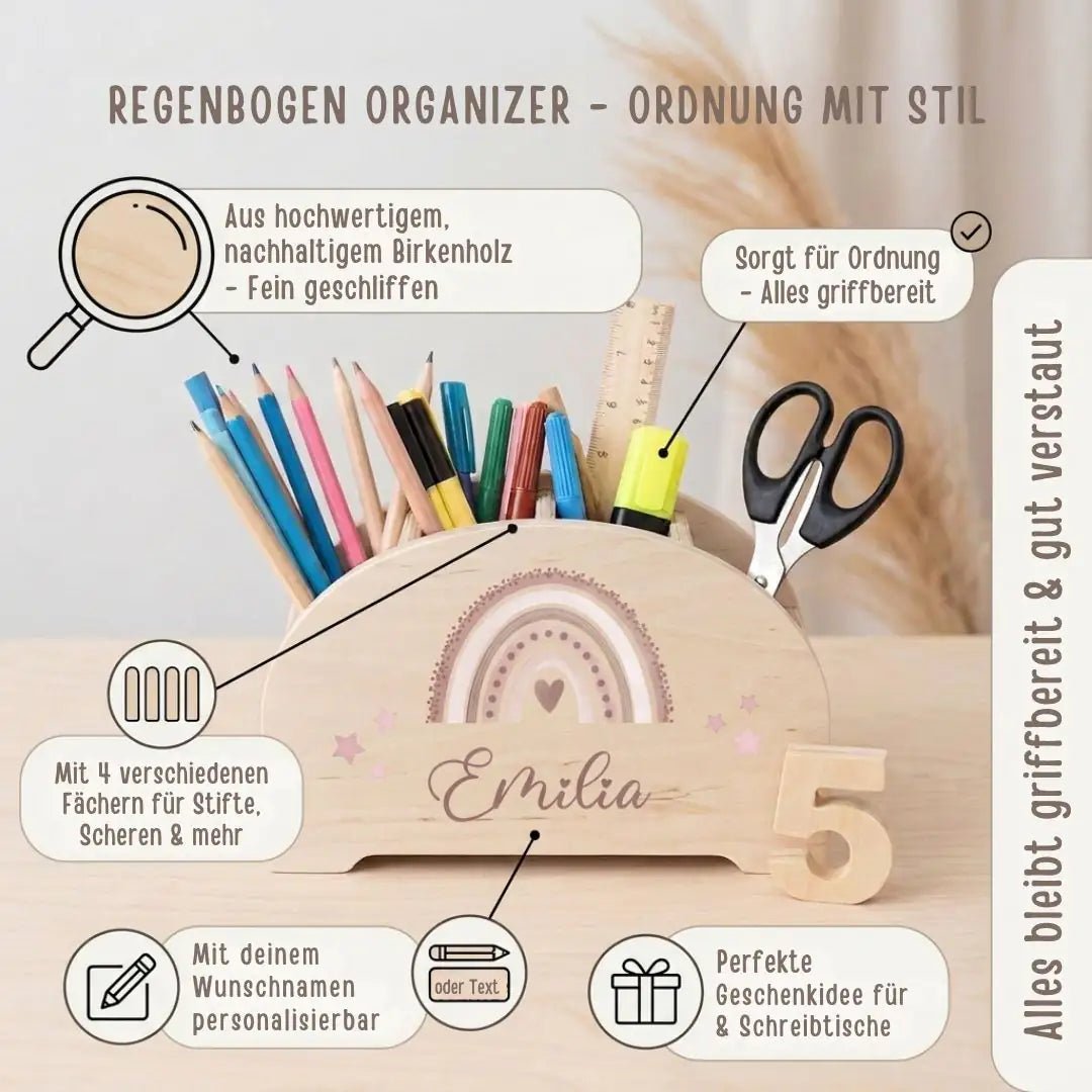 Regenbogenform Stifteheld personalisiert - wunderwunsch