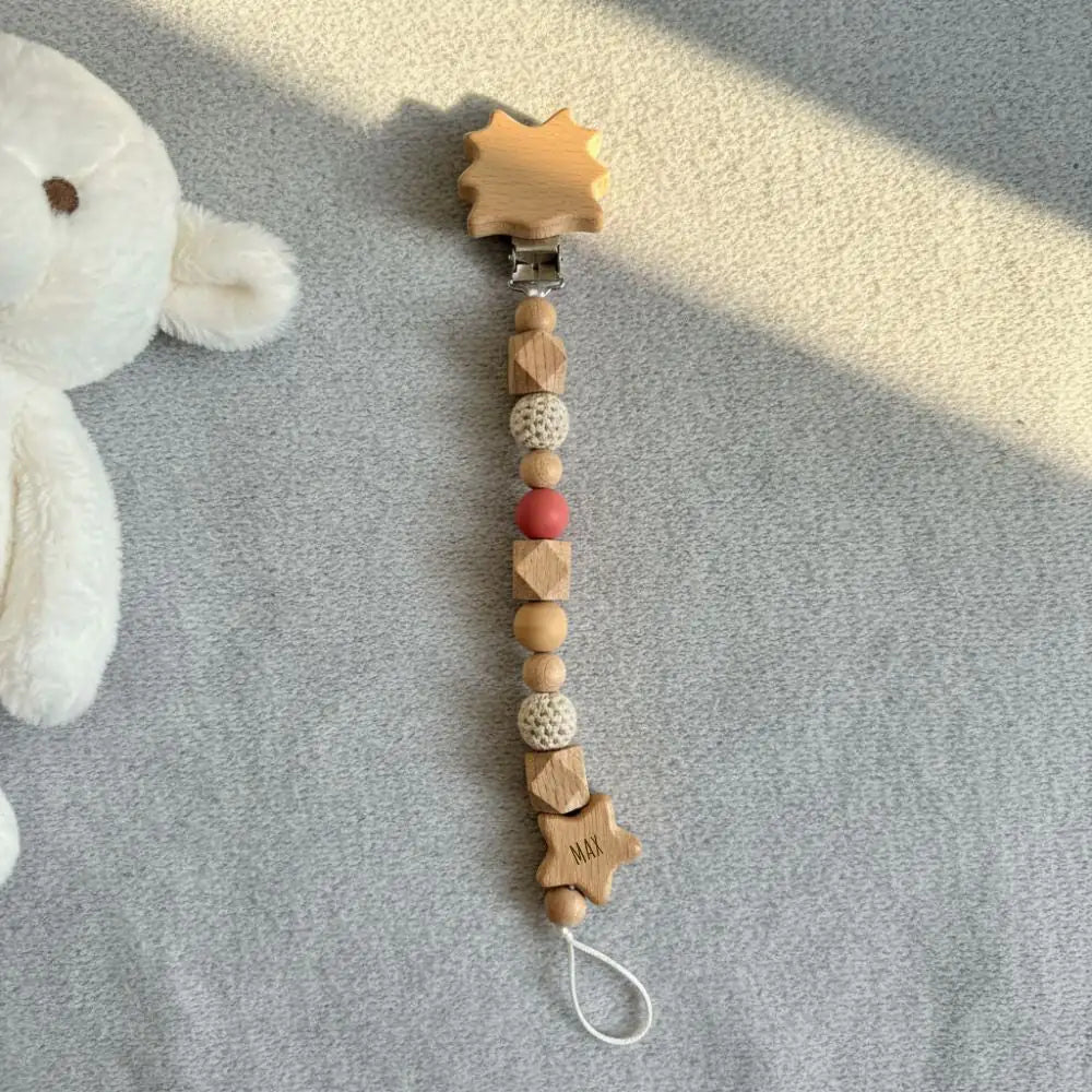 Schnullerkette Holzperlen - wunderwunsch