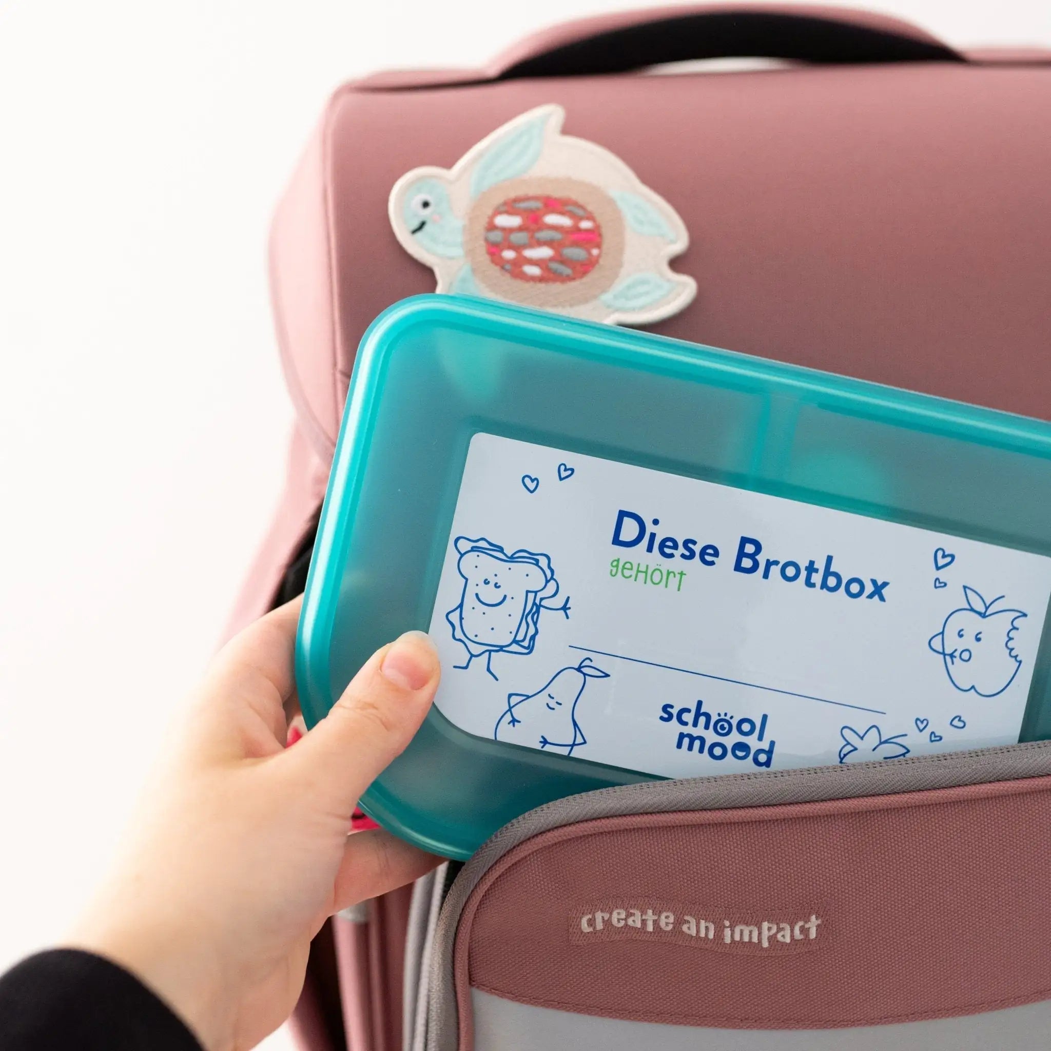 SCHOOL MOOD Schulranzen Set Ocean - Rosa - wunderwunsch