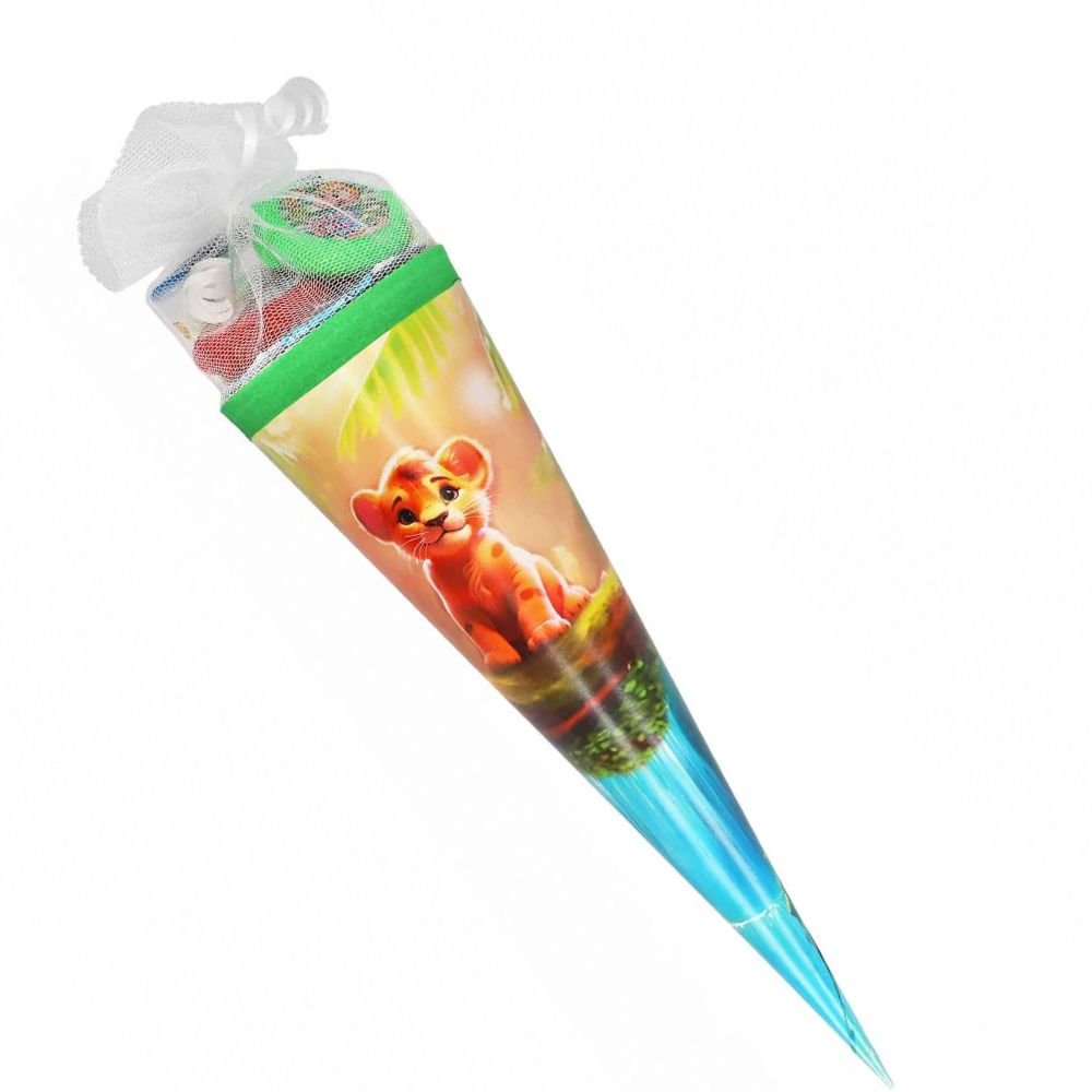 Schultüte Mädchen 80g – gefüllt mit Süßigkeiten - wunderwunsch