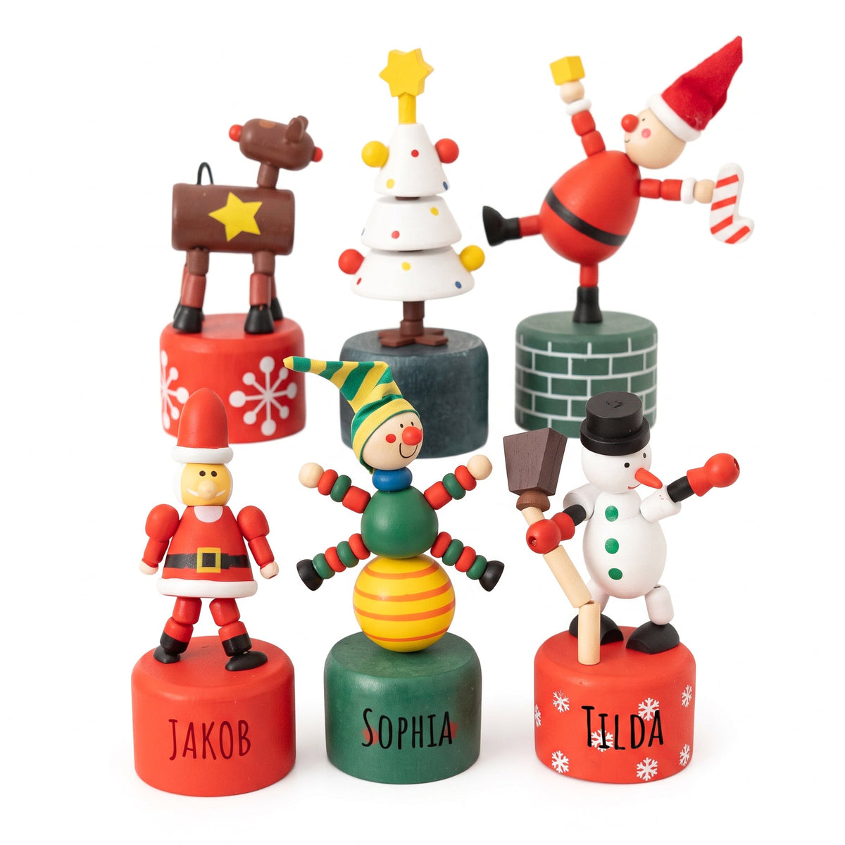 SMALL FOOT Drückerfiguren - Weihnachten - wunderwunsch