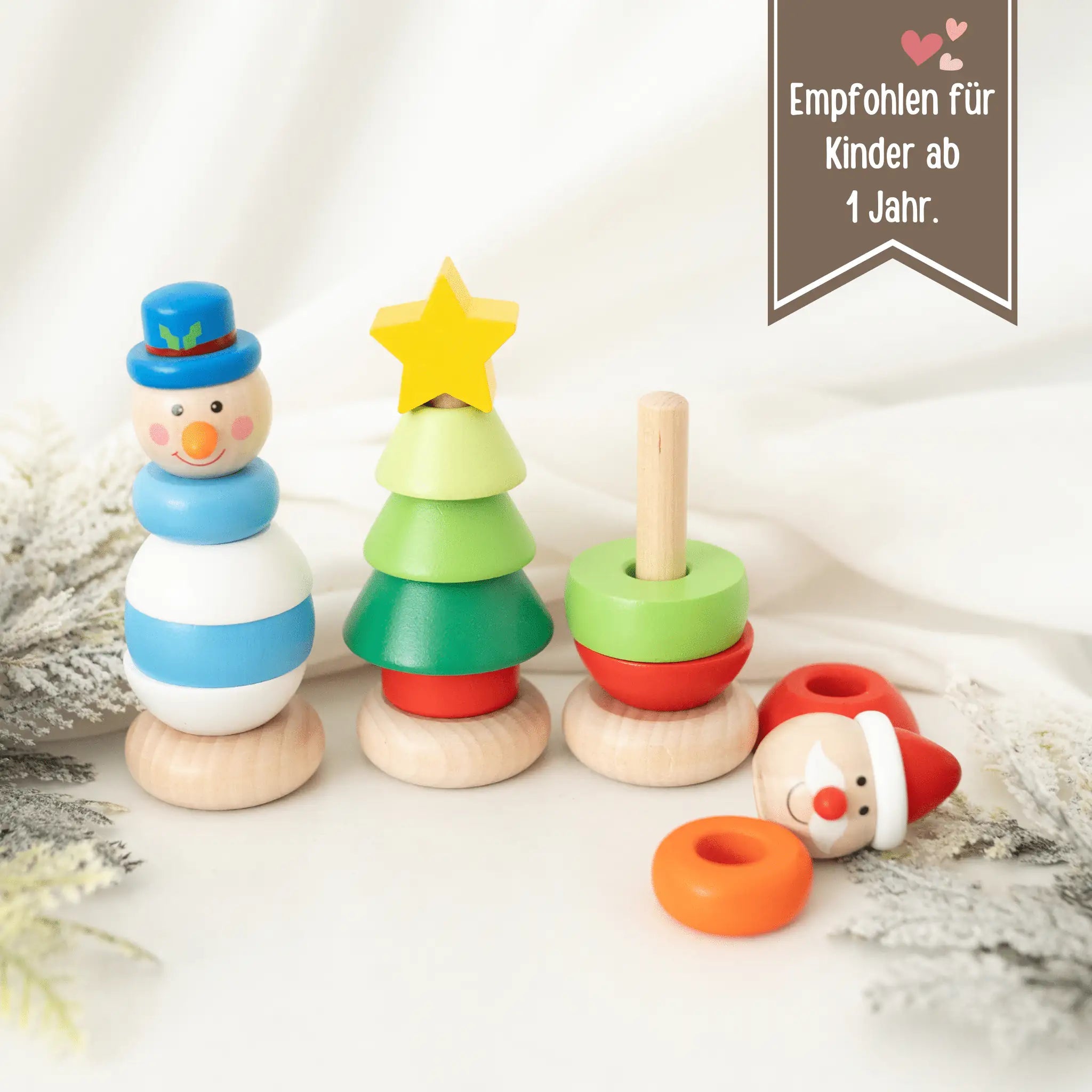 SMALL FOOT Mini Stapelturm "Weihnachten" personalisiert - wunderwunsch