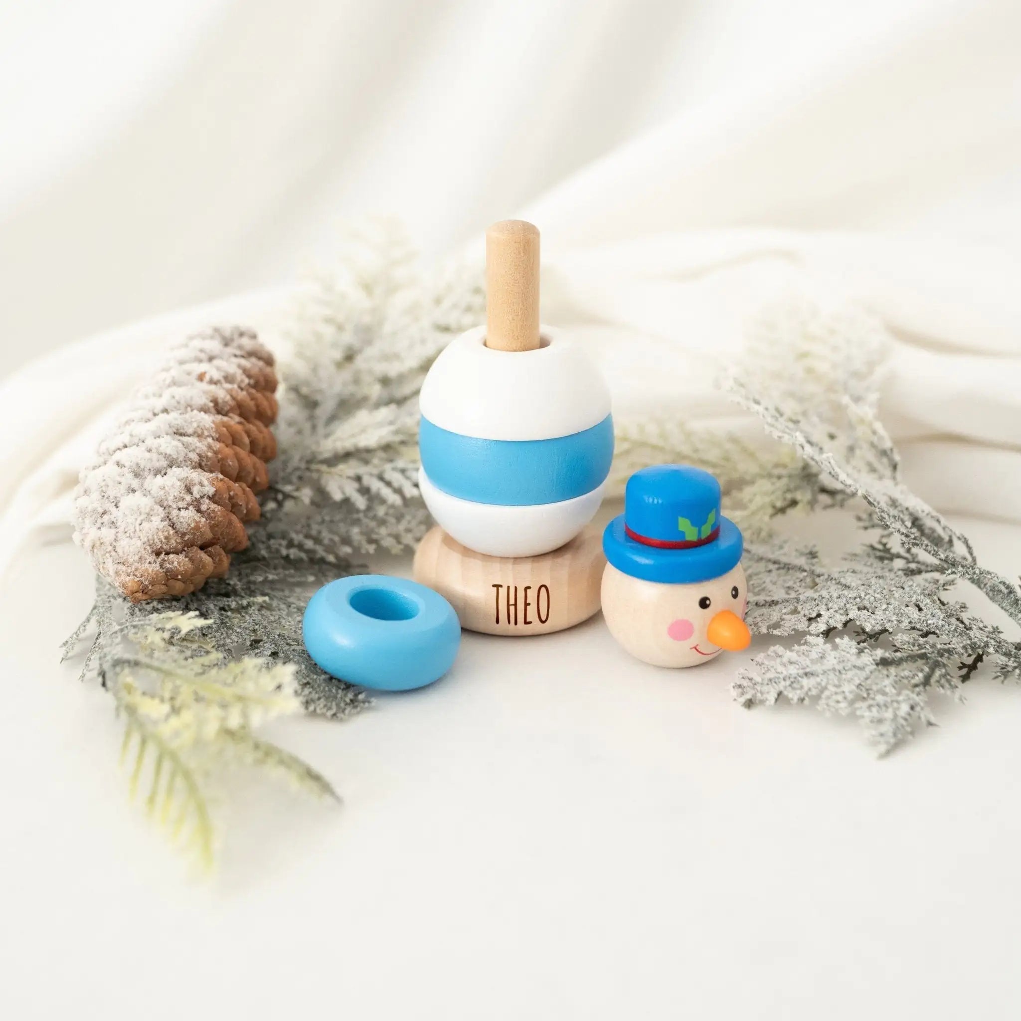 SMALL FOOT Mini Stapelturm "Weihnachten" personalisiert - wunderwunsch