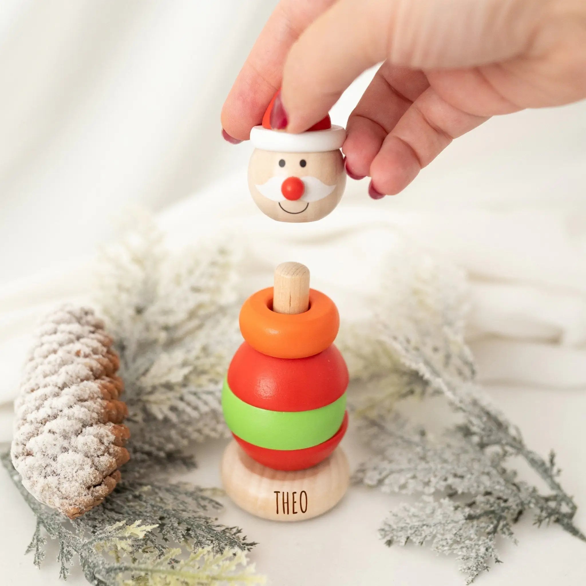 SMALL FOOT Mini Stapelturm "Weihnachten" personalisiert - wunderwunsch