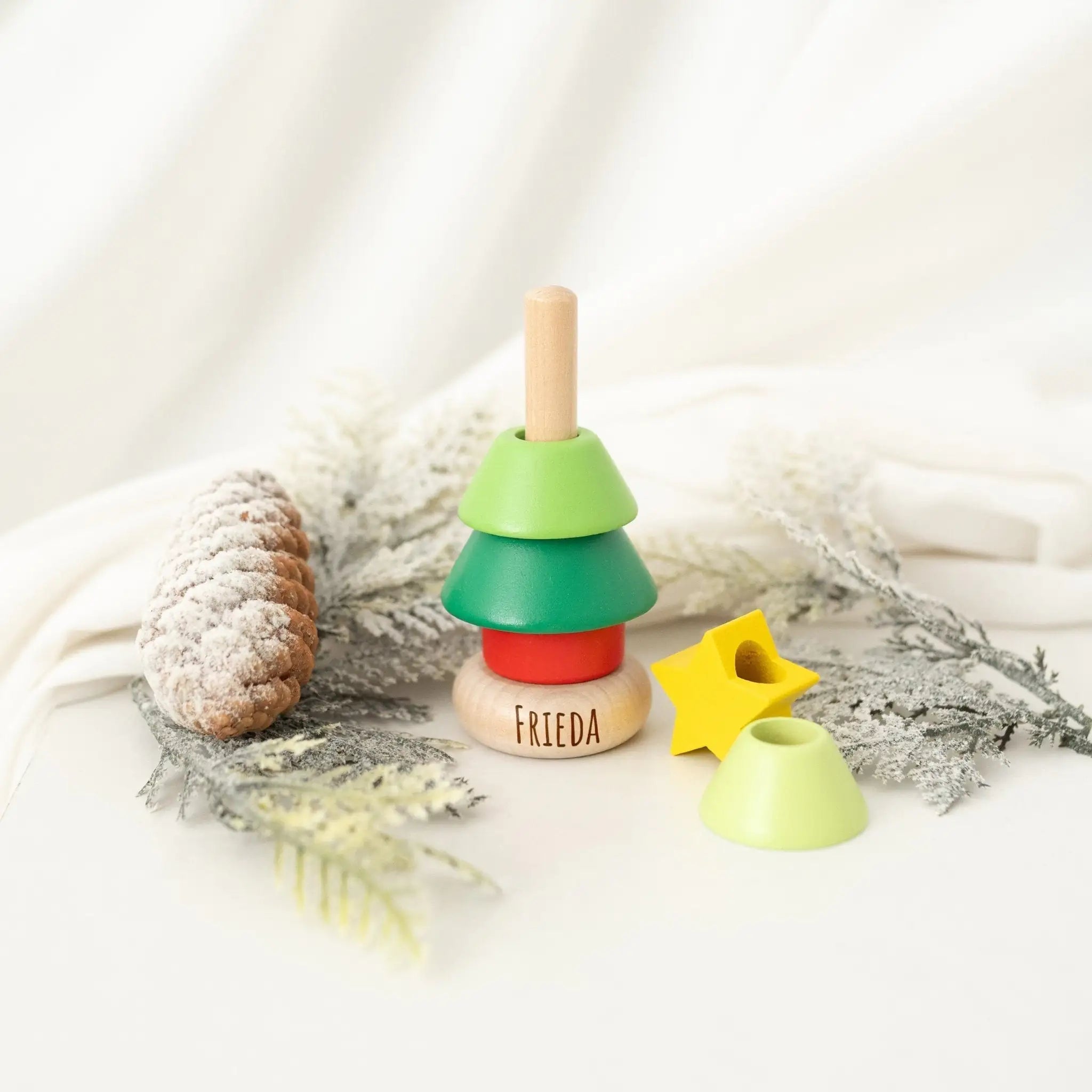 SMALL FOOT Mini Stapelturm "Weihnachten" personalisiert - wunderwunsch