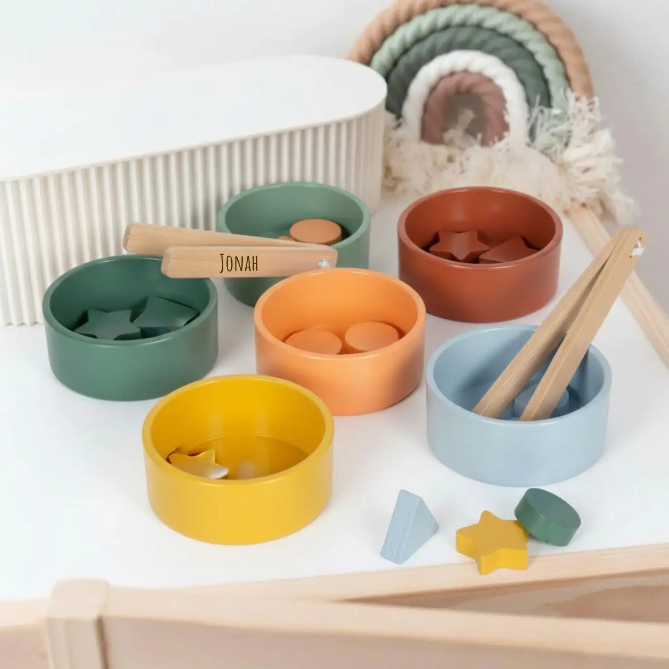 SMALL FOOT Montessori Sortierspiel mit Zange personalisierbar - wunderwunsch
