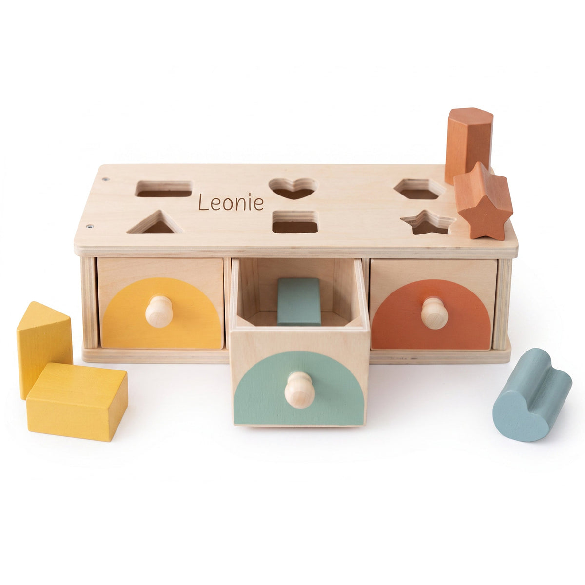 SMALL FOOT Montessori Steck-Schubladenbox personalisierbar - wunderwunsch