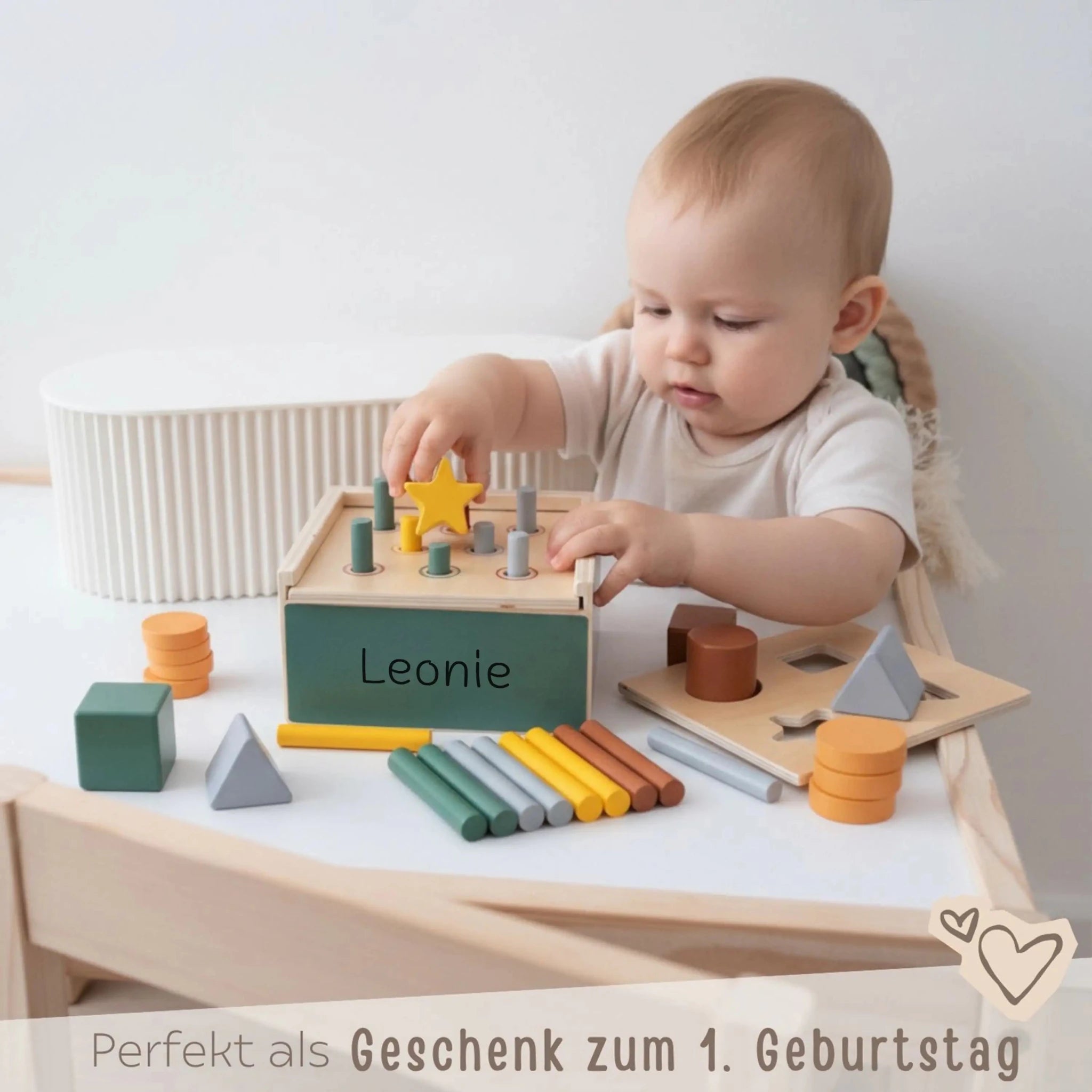 SMALL FOOT Montessori Steckpiel personalisierbar - wunderwunsch