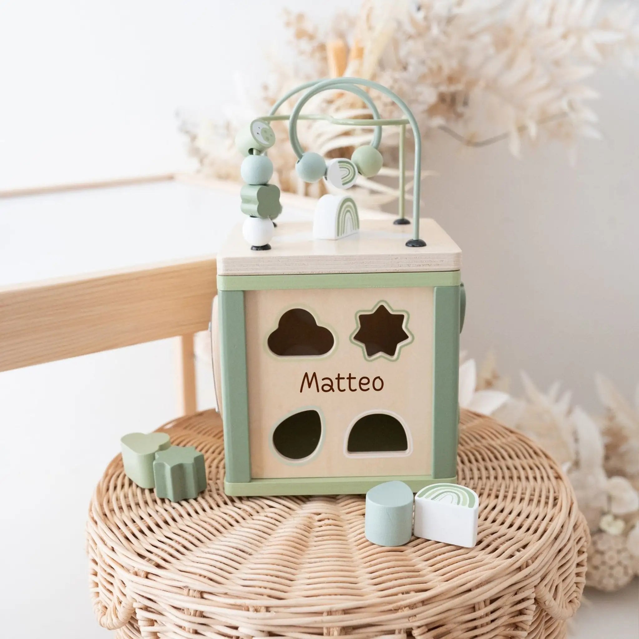 SMALL FOOT Motorikwürfel Formen personalisierbar - wunderwunsch