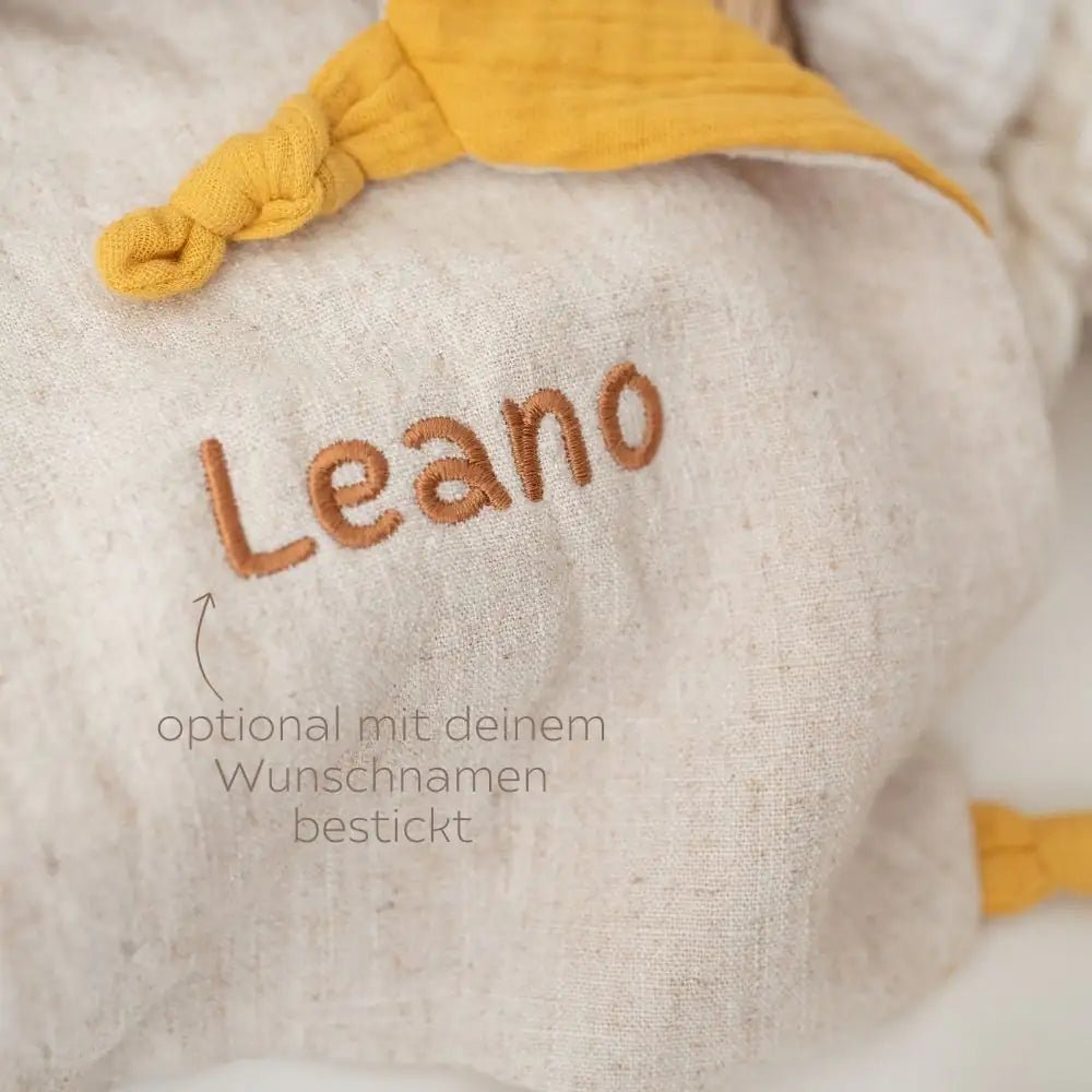 SMALL FOOT Schmusetuch Löwe personalisierbar - wunderwunsch