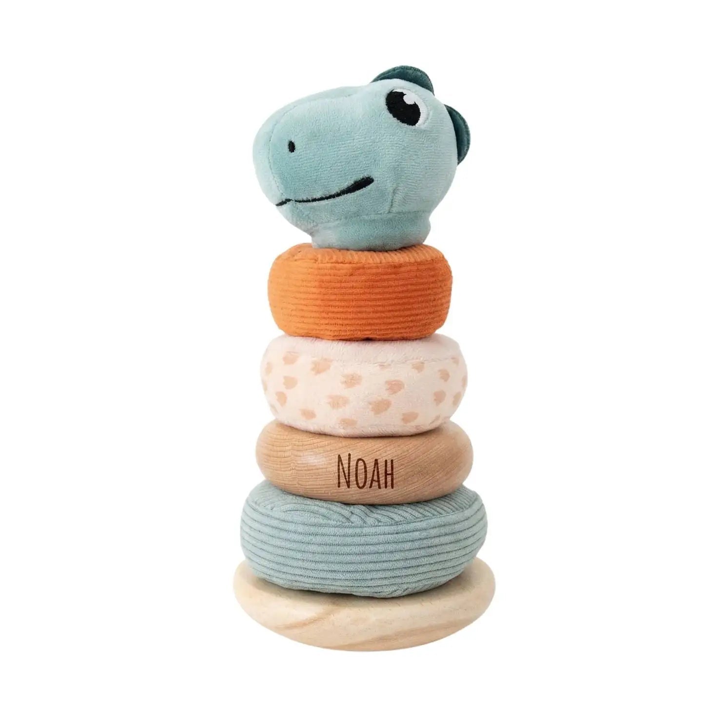 SMALL FOOT Stapelturm Dino Plüsch personalisierbar - wunderwunsch